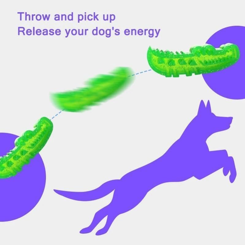 Emesak Slow Feed Chew and Fetch Crocodile, Dog Slow Feeder Puzzle Toy, for Snack Stash & Play, Alligator Dogs Chew Toy for Large, Medium & Small Dogs Teeth Cleaning (Small4.72In) - Large6.3In image number 5