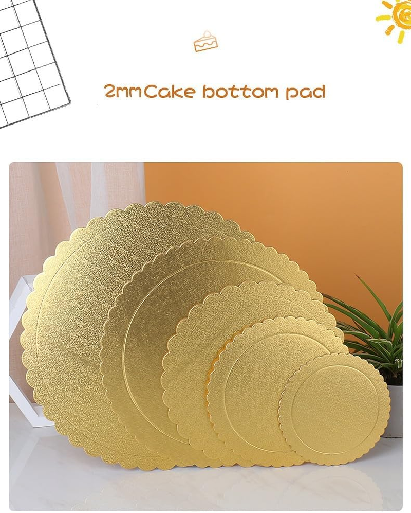 20 Pieces Cake Boards Golden round Cake Circles, 8&10 Inch Cake Base Cardboard, for Baking Cake, Gold image number 5