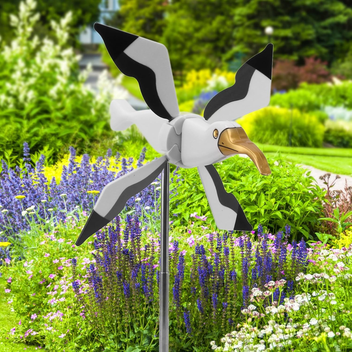 Flying Seagull Windmill Garden Spinner Lawn Ornament Asuka Series Whirligig for Outdoor Yard Decorations Enhance Your Garden with a Unique Wind Powered Art Piece Ideal for Adding A image number 6