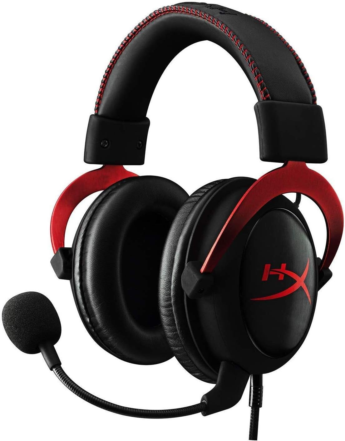 Hyperx Cloud II Gaming Headset | 7.1 Surround Sound | Aluminum Frame | Detachable Noise Cancelling Microphone | Hi-Fi with 53Mm Audio Drivers | Compatible with Pc/Ps4/Xbox/Mac/Mobile/Vr - RED image number 1