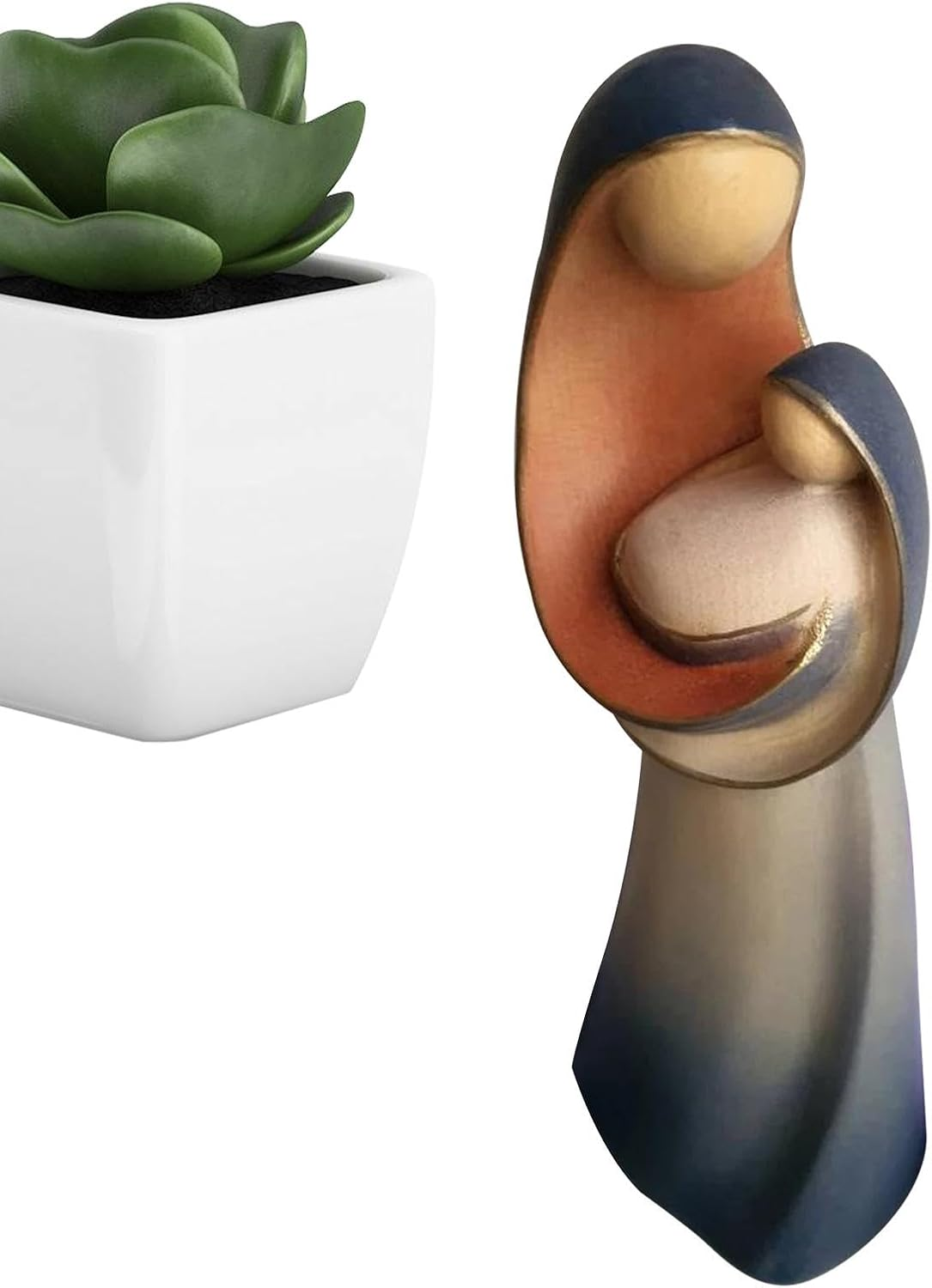 Nativity Scene Figures - Decorative Nativity Sculptures, Christmas Decorations | Home Decorative Resin Nativity Scene Figures - Wood Carving Holy Family Nativity Scene for Living Room image number 5