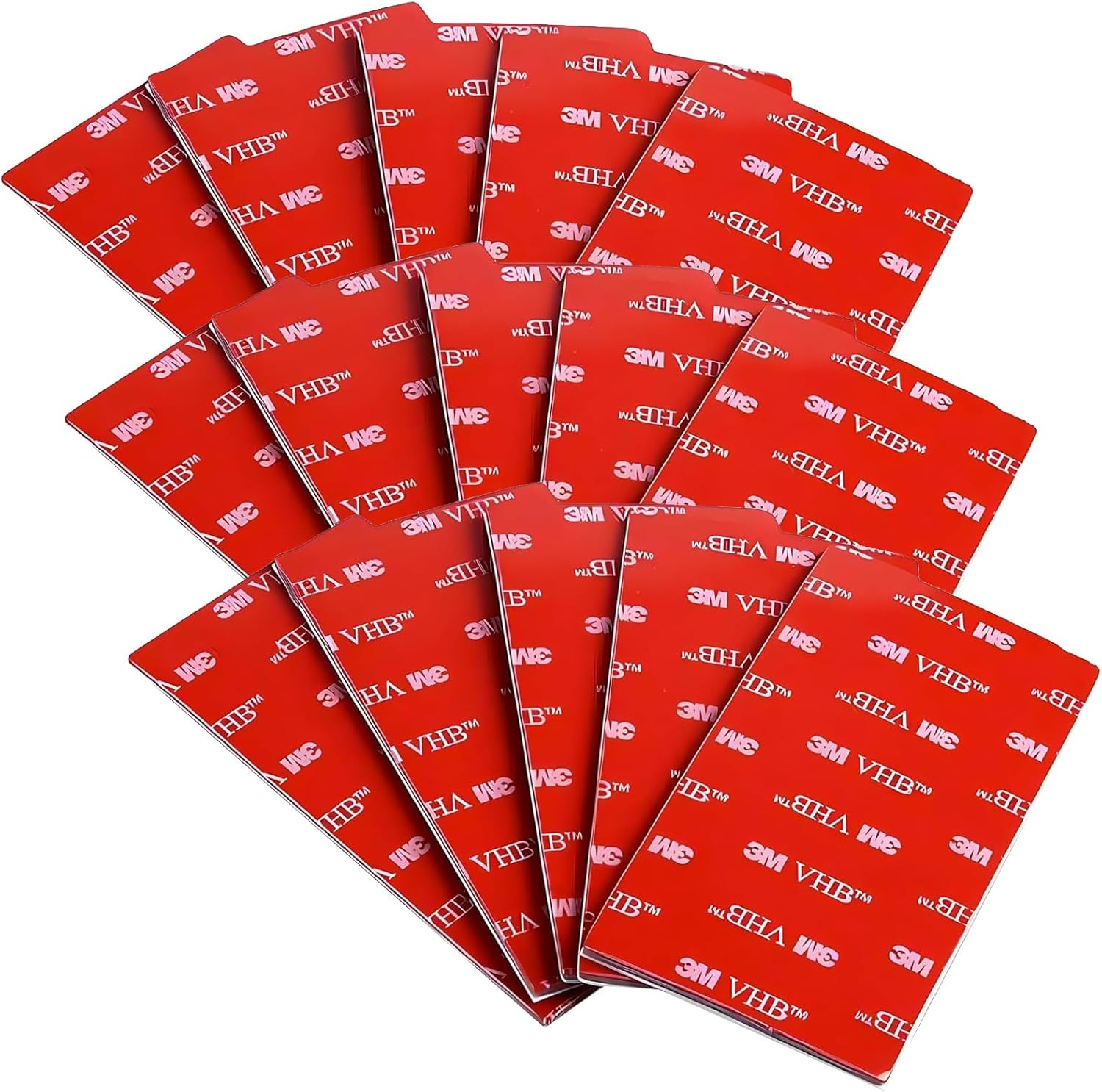 3M Double Sided Tape VHB Acrylic Foam Adhesive Tape 1.25 Inch X 2 Inch Water and High Temperature Resistant for Car Home Office (15 PCS) image number 1