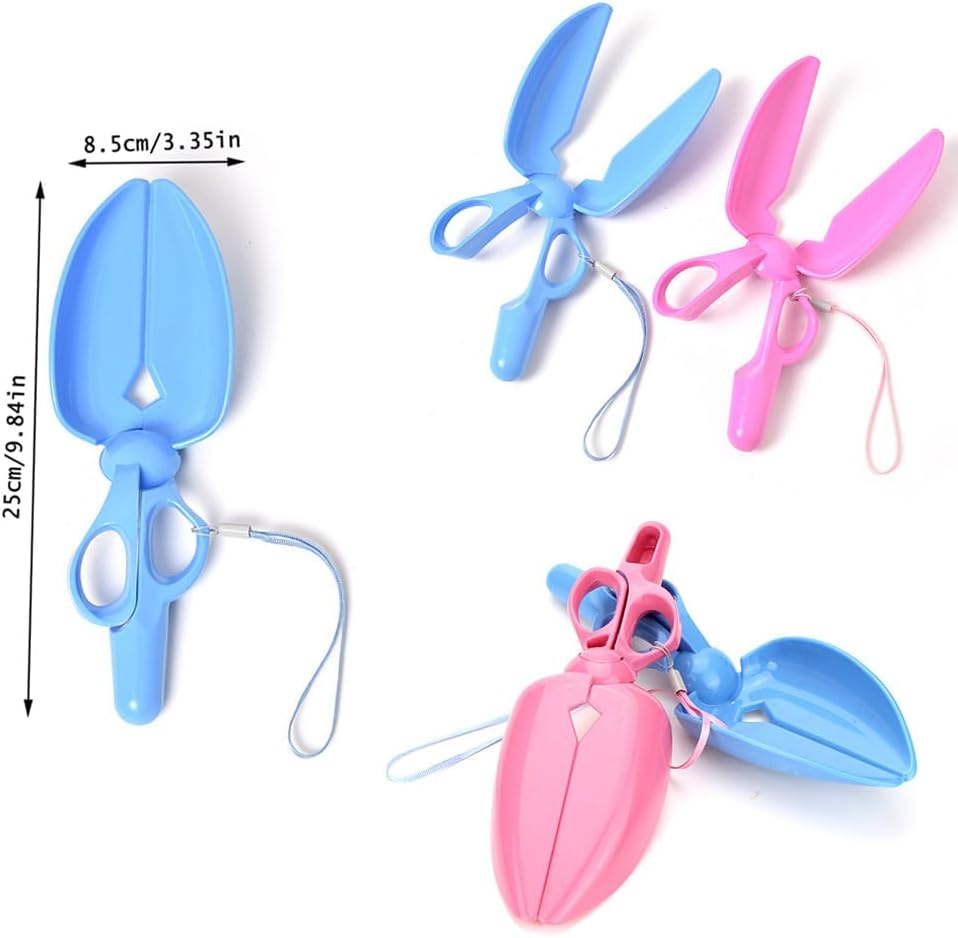Nentment 2 Pack Dog Pooper Scooper Mini Portable Pet Waste Poop Scissor Scoop Picker Shovel Cleaner for Doggie Doo Cat Litter Cleaning Tools Cleanup Outdoor Yard Garden Walks Trip image number 4