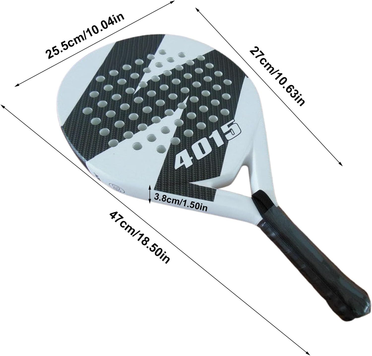Beaches Tennis Paddle | Lightweight Soft EVA Carbon Fiber Racket with EVA Memory Foam Core, Portable Tennis Rackets for Women and Men image number 6
