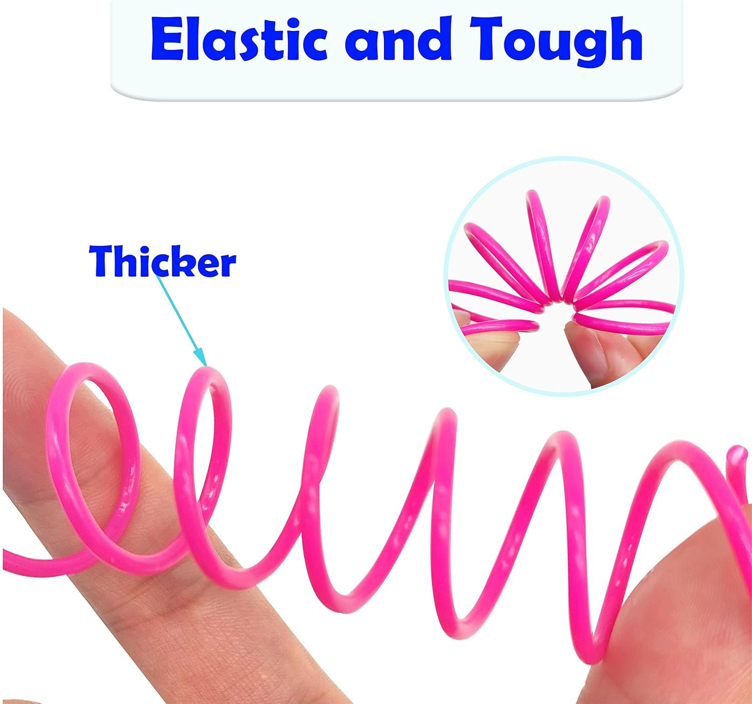 QUVOVID Cat Spring Toys 20 Packs Colorful Plastic Spring Coils Attract Cats to Swat, Bite, Cat Toys for Indoor Cats for All Breeds