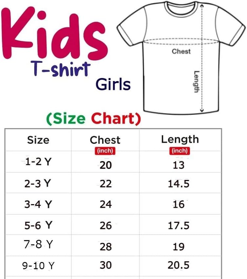 Iblunt T-Shirts Printed Essentials Girls Unisex Kids 6-Pack Short-Sleeve Tee Tops round Neck Cotton Tshirt Boys Girls Multipack 8-10 Years Multicolour image number 1