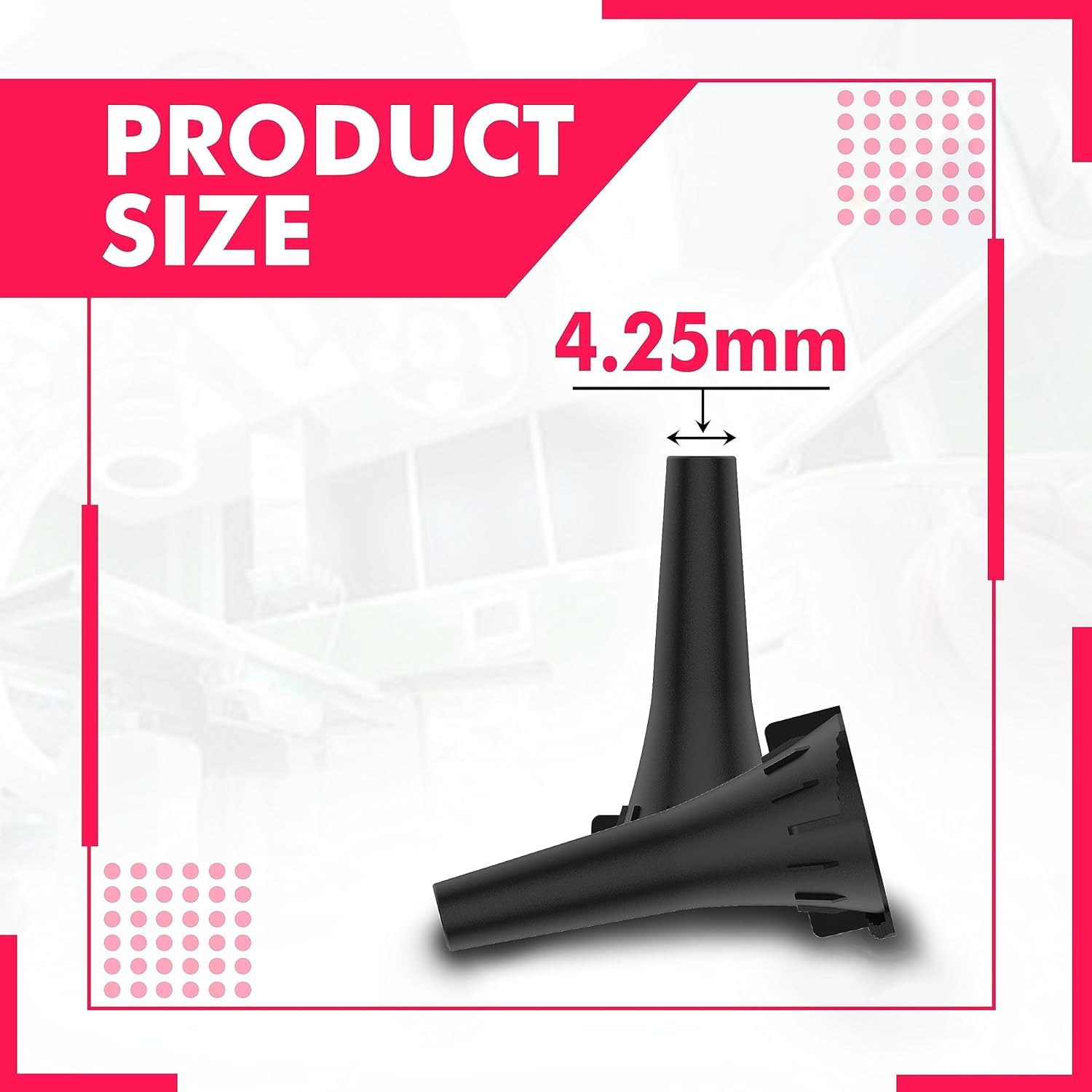 4.25 Mm Disposable Ear Specula for Welch Otoscopes - Bag of 100 Psc Compatible with All Otoscopes of Welch-Allyn Universal Otoscope Speculums image number 1