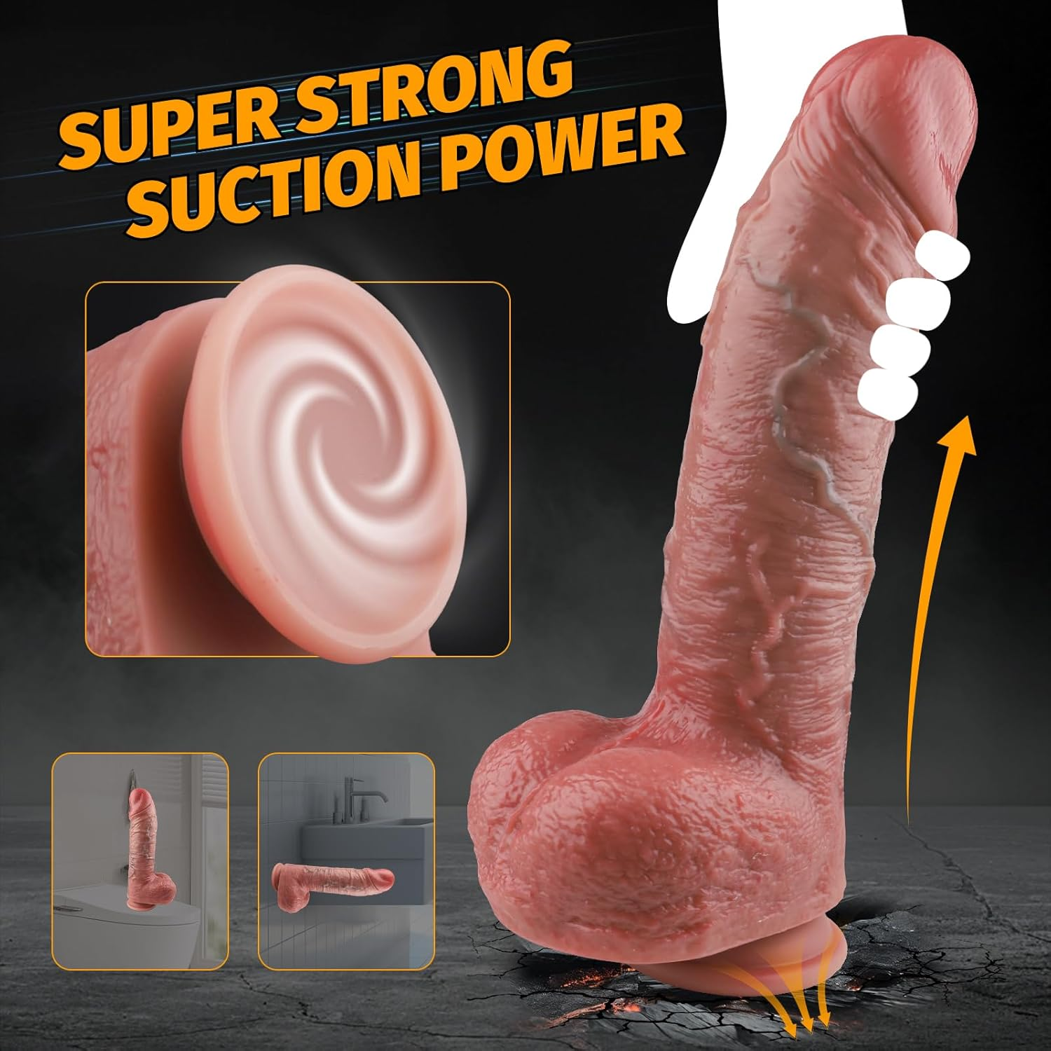 Thrusting Dildo Vibrator Sex Toy for Women - 4 In1 Anal Dildos Vibrator with 9 Vibration & 3 Thrust Rotation, G Spot Suction Cup Dildo with Heating Function Adult Sex Toys & Games for Women Couples image number 1