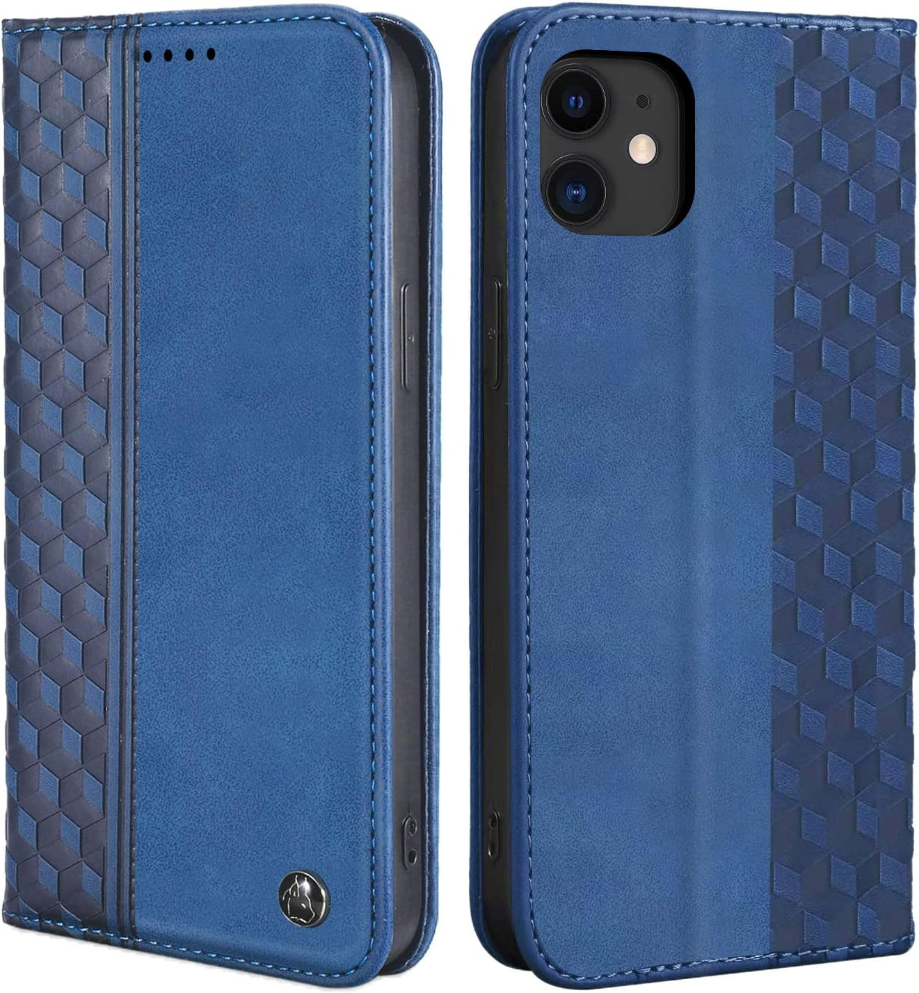 Case for Iphone 11, Shockproof PU Leather Flip Folio Cover with Card Slots, Magnetic Wallet Case for Iphone 11, Blue image number 6