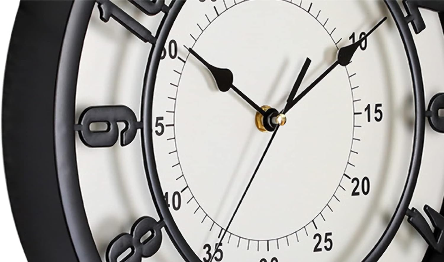 30Cm Wall Clock - Quiet and No Ticking, Easy to Read, Suitable for Home, Office, Classroom, School - Battery Powered,Energy Saving - Retro Roman Numerals Style image number 4