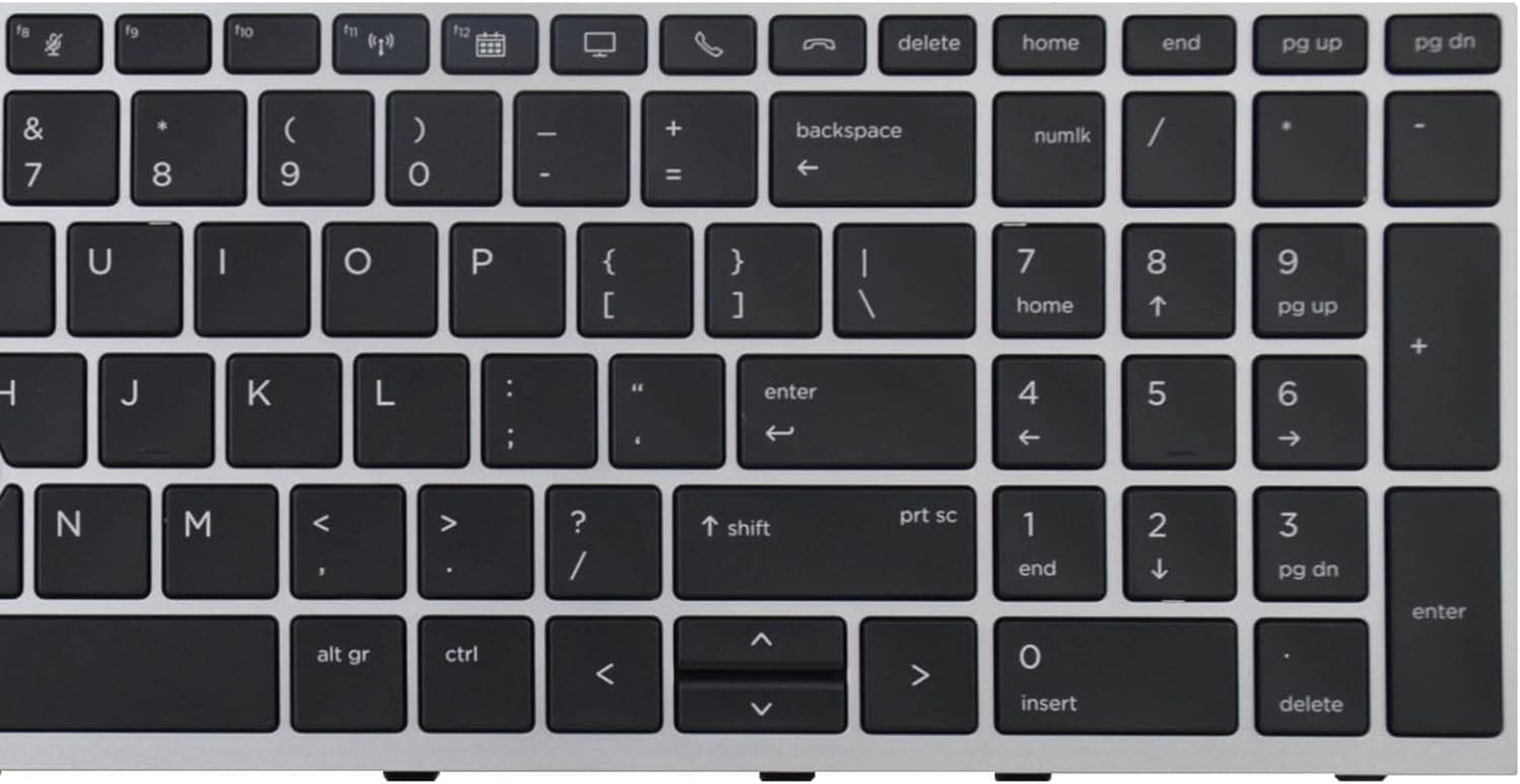 SUNMALL Replacement Keyboard Compatible with HP Elitebook 755 G5 850 G5 855 G5 750 G6 850 G6.Zbook 15U G5 Zbook 15U G6 with Pointer No Backlight image number 2