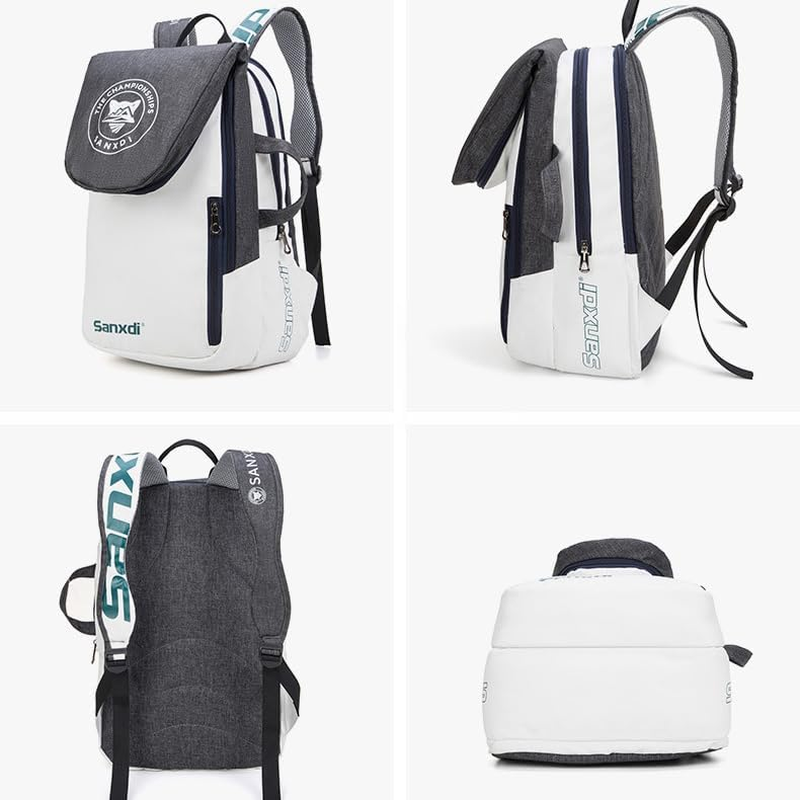 Tennis Bag Backpack for 2 Tenis Rackets or 4Badminton Rackets, Tennis Racket Bags with Separate Shoe Compartment to Hold Pickleball Paddle, Badminton Squash Racquet, Waterproof Laptop Backpack image number 1