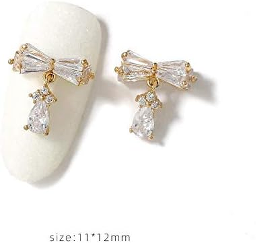 HANGQINGHENG 2-Piece Nail Jewelry Zircon Rhinestone Decoration Alloy Nail Decoration (Color : 159 15) image number 1