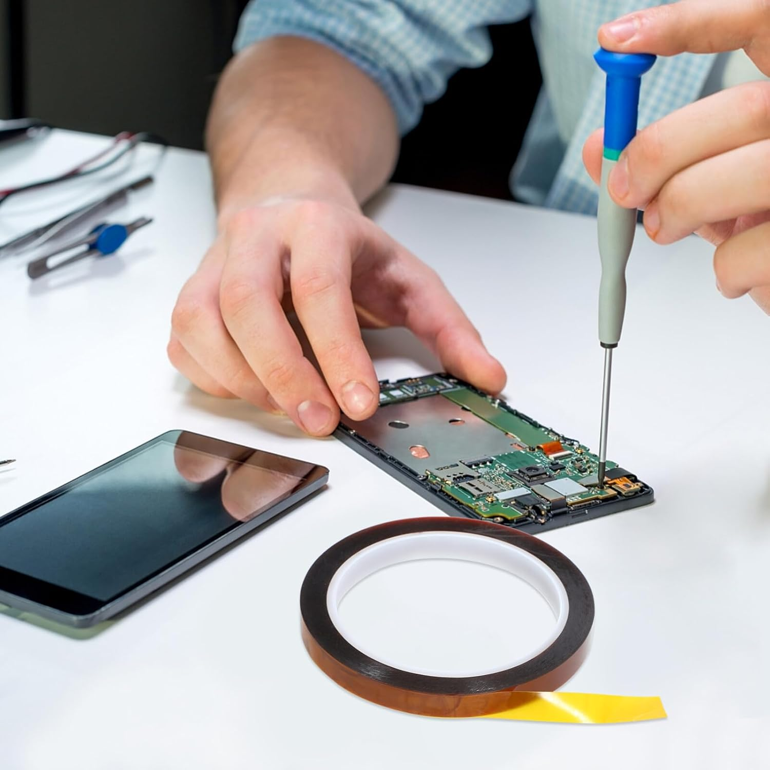 SOLUSTRE High Transfer Tape Insulating Tape Heat Resistance for Electronics Repair image number 5