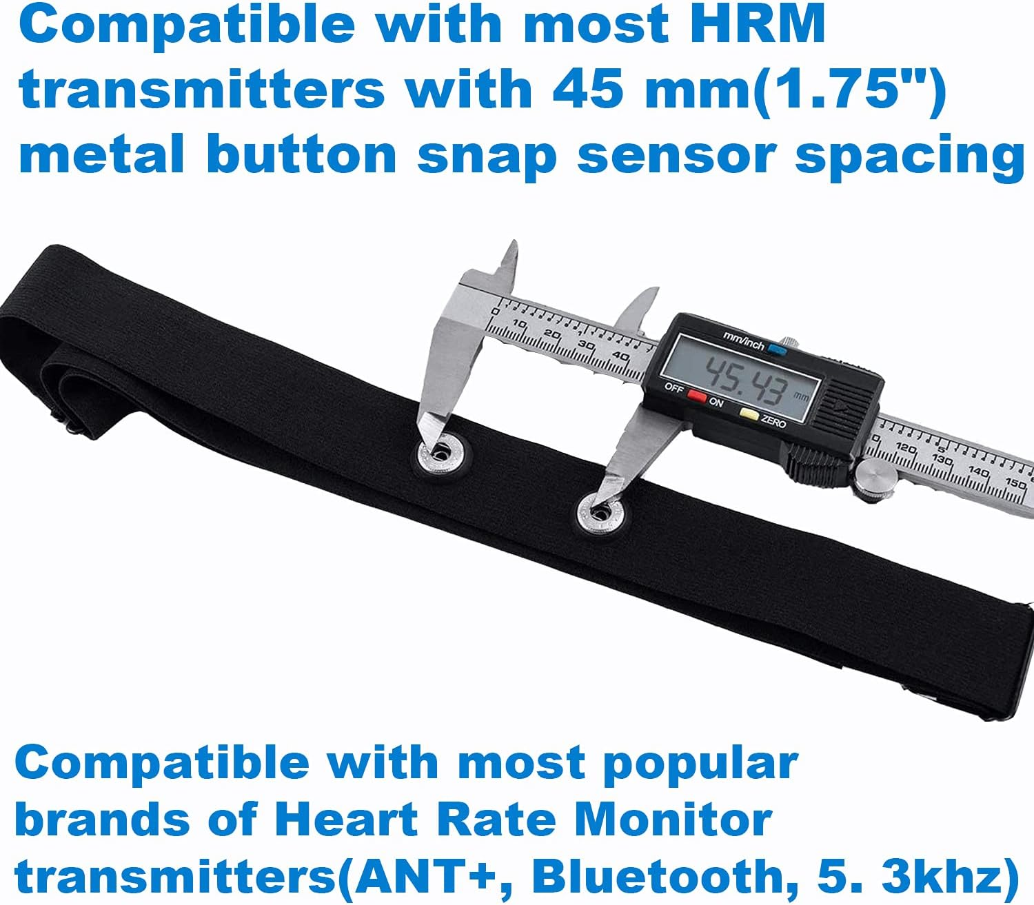 Heart Rate Monitor Soft Strap Replacement | Universal Replacement for Garmin, Wahoo Tickr and Polar H7 HRM Transmitters image number 5
