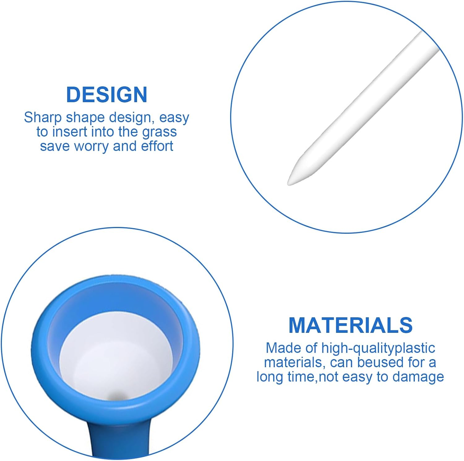 50-Pack Rubber Cushion Top Golf Tees Unbreakable Plastic Golf Tees in Mixed Colors Durable Golf Training Accessories for Men & Women Golfers image number 5