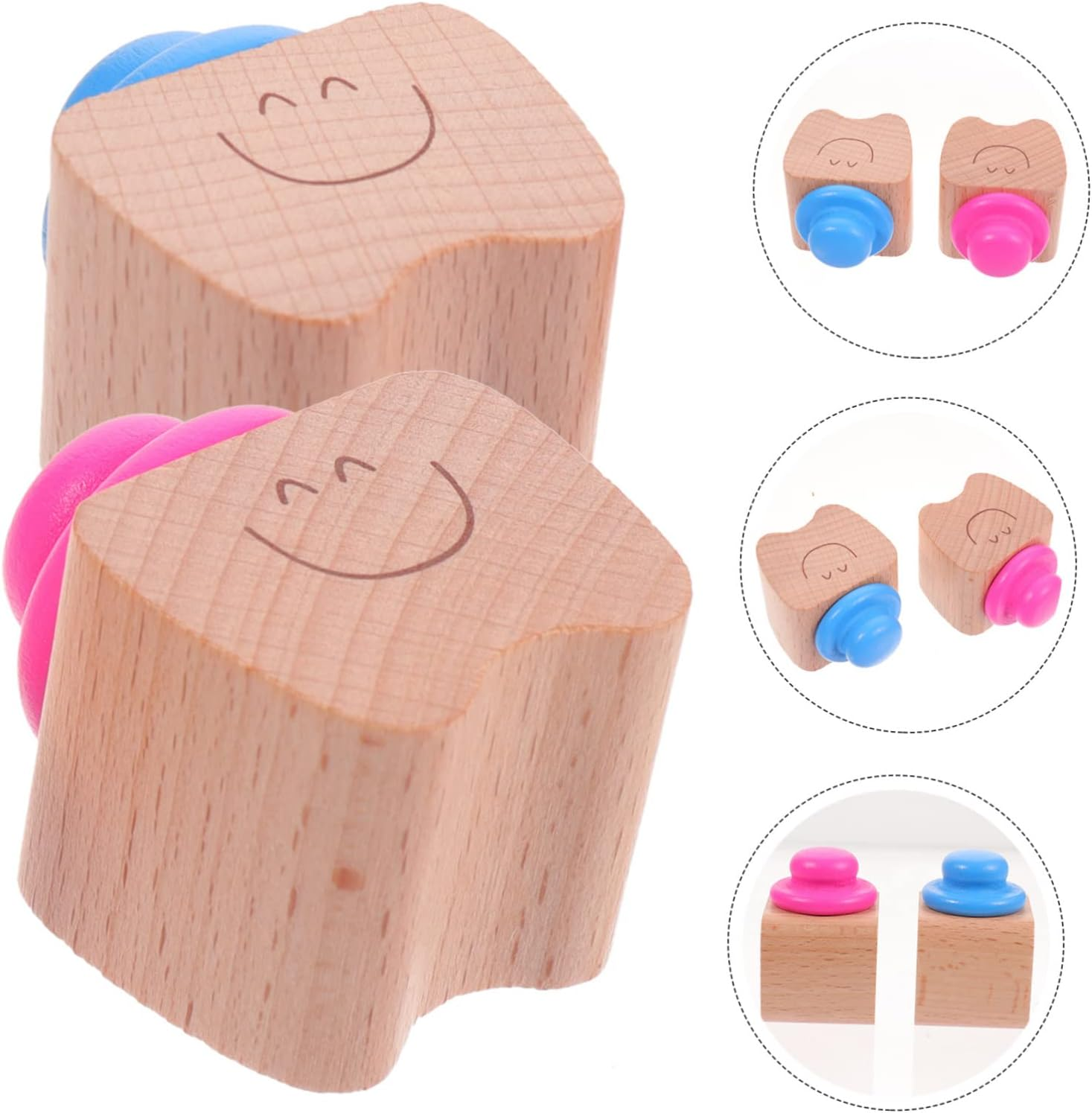 Kids First Tooth Keepsake Box and Infant Tooth Storage Holder Set for Boys and Girls 2Pcs Blue and Rose Red image number 5