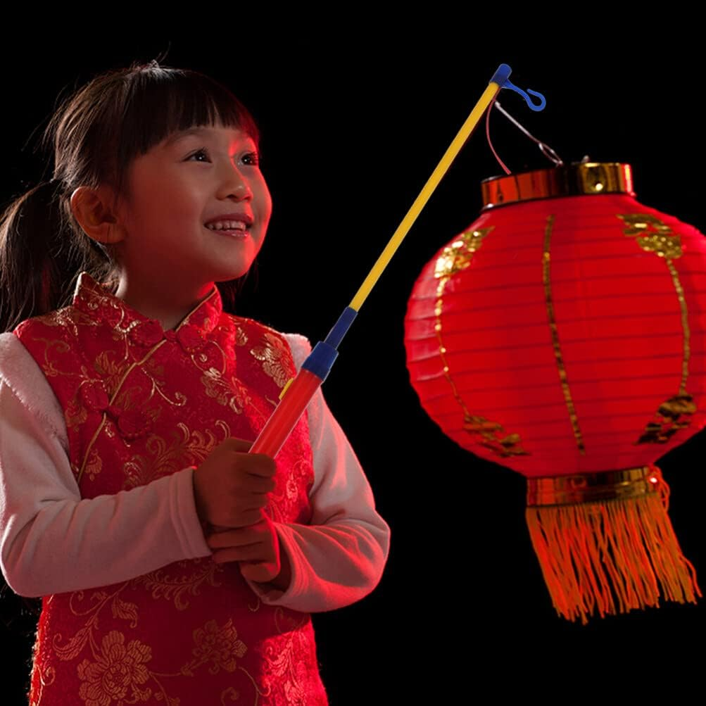 STOBOK 5Pcs Lantern Stick Led Lantern Walking Stick Walking Light Bulbs Lanterns Pole for Kids Childrens Toys Electronic Lanterns Pole Plastic Manual Suite image number 1