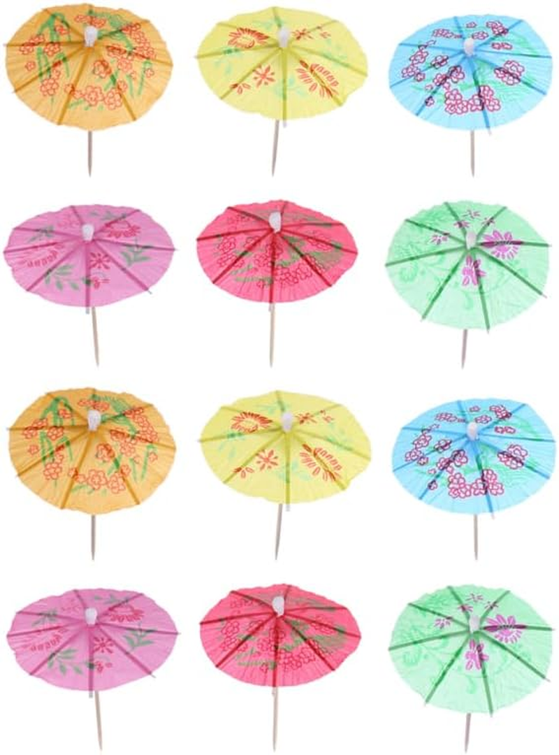 Alipis Cocktail Small Umbrella Picks 288Pcs Parasol Drink Umbrellas for Parties Desserts Cupcake Toppers Summer Hawaiian Luau Decorations image number 6