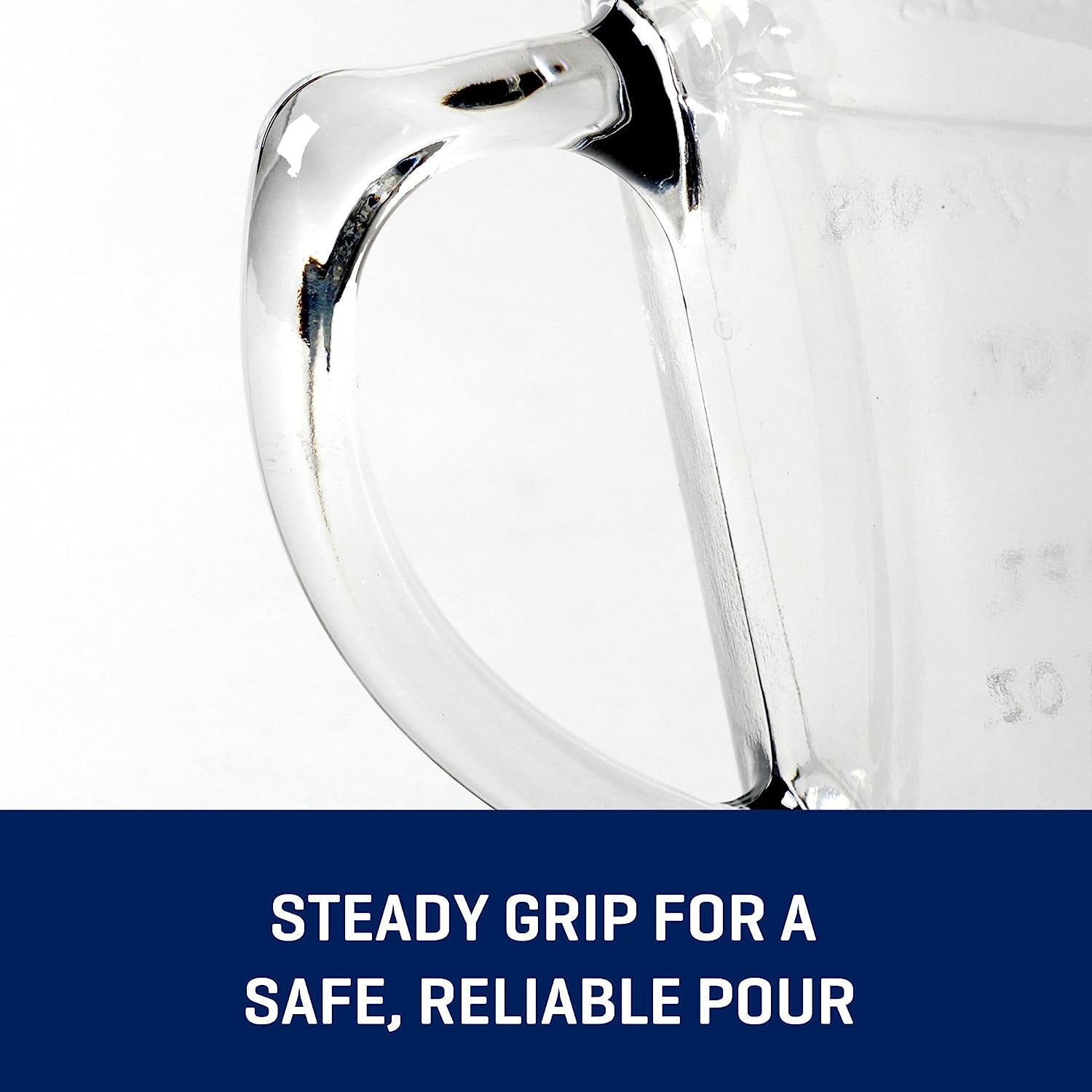 Anchor Hocking Glass Batter Bowl with Handle & Spout, Clear, 77045, 2 L image number 6