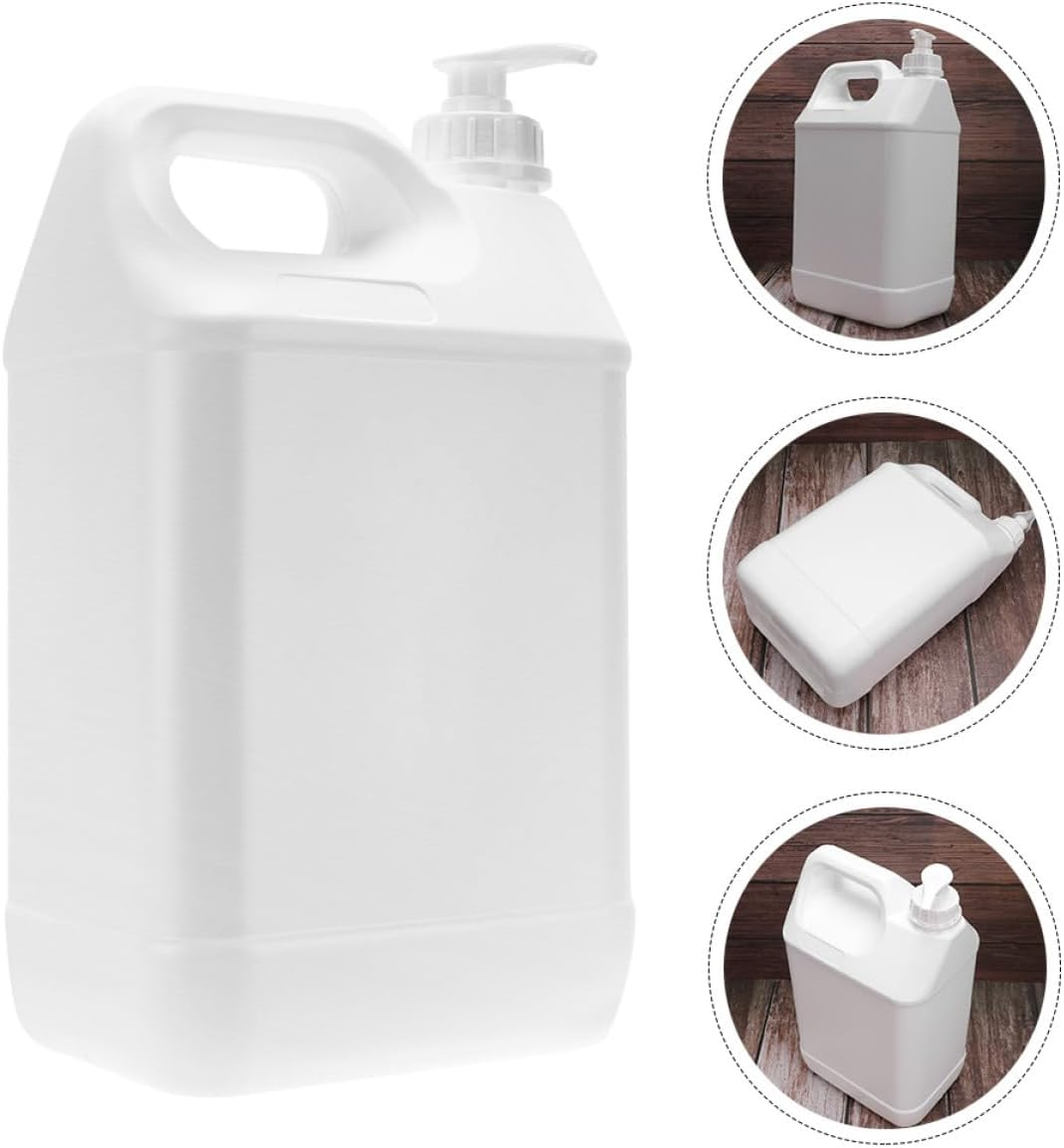 KITCHENKARATLY Large Capacity Laundry Dispenser Pump Bottle Refillable Liquid Detergent Container with Press Pump for Home Bathroom Kitchen Matte Sub Bottle for Laundry Soap and Lotion