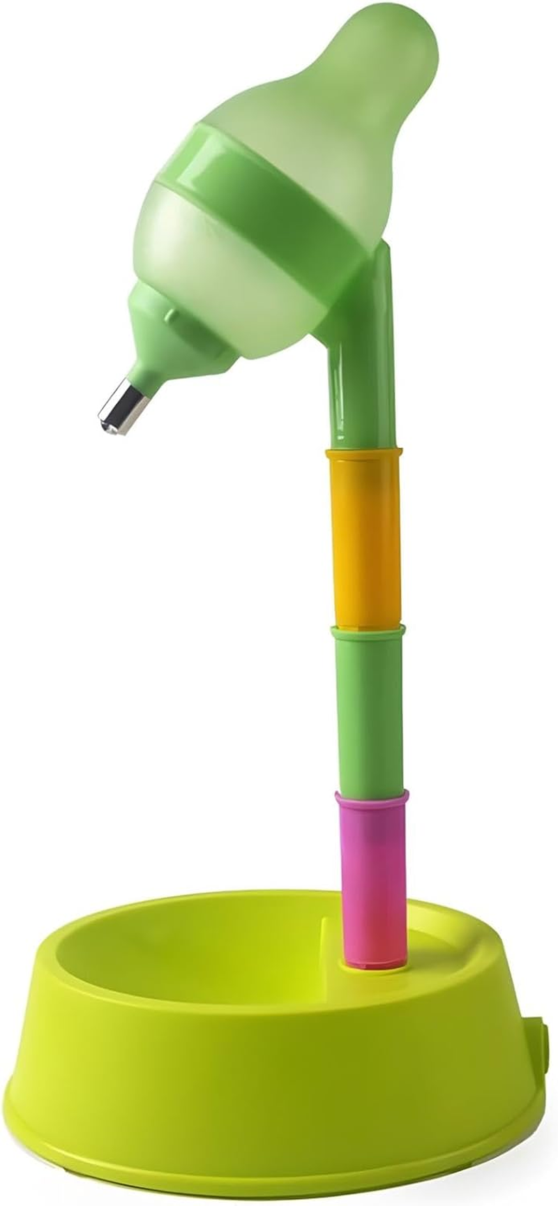 NACOCO Pet Standing Water Dispenser Cat Dog Standing Bowl with Detachable Pole Automatically Feeding Water Height Adjustable (Green) image number 3