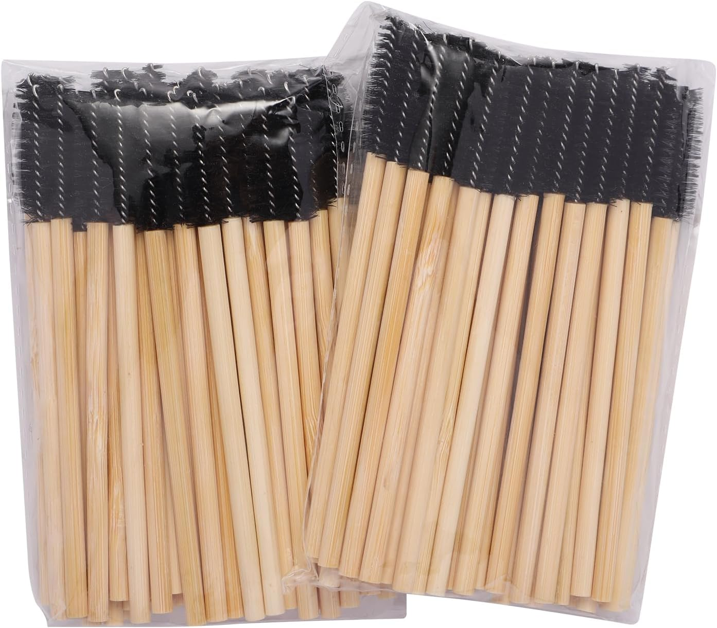 100Pcs Disposable Eyebrow Brushes Bamboo Handle Eyelash Brush Makeup Brush Eyelash Extension Mascara Wand Applicator Tools