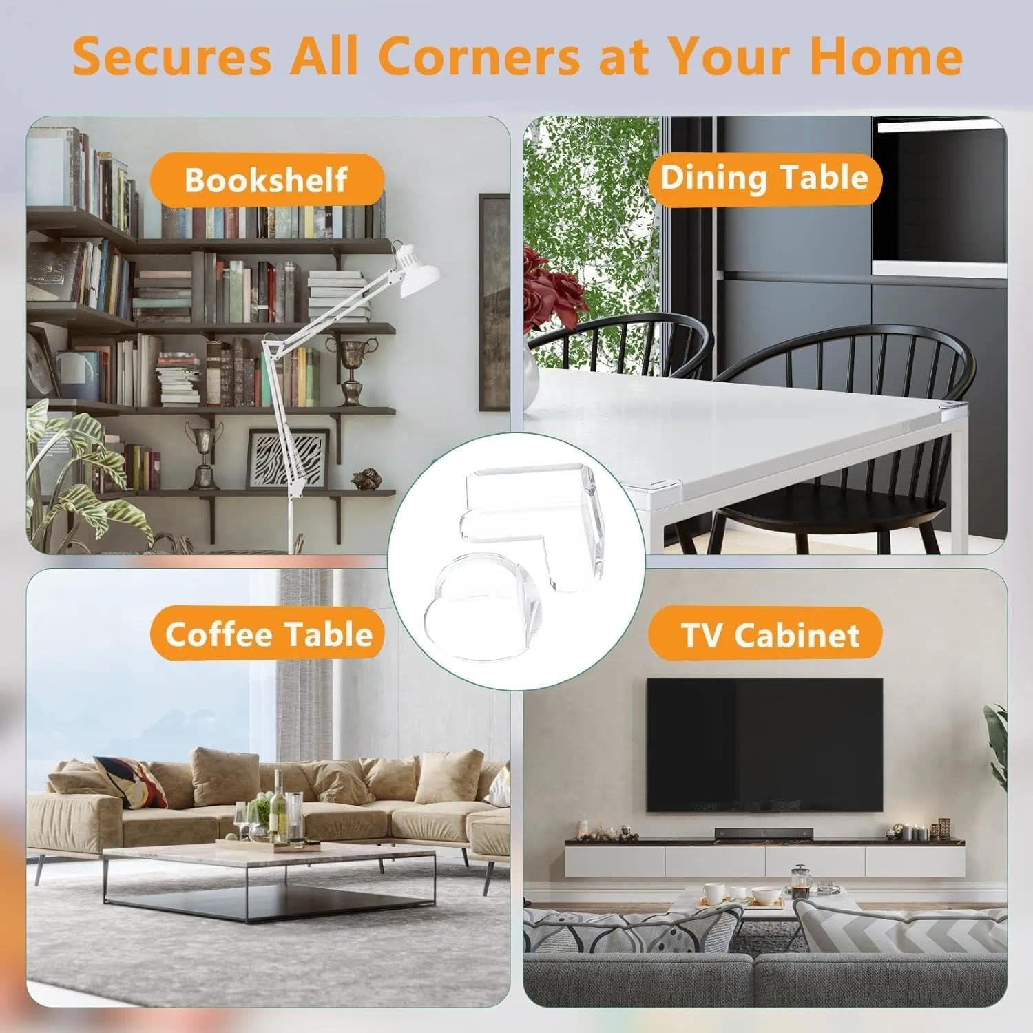 16 Pcs Corner Protector for Baby, Protectors Guards - Furniture Corner Guard & Edge Safety Bumpers Baby Safety by Weidllys image number 1