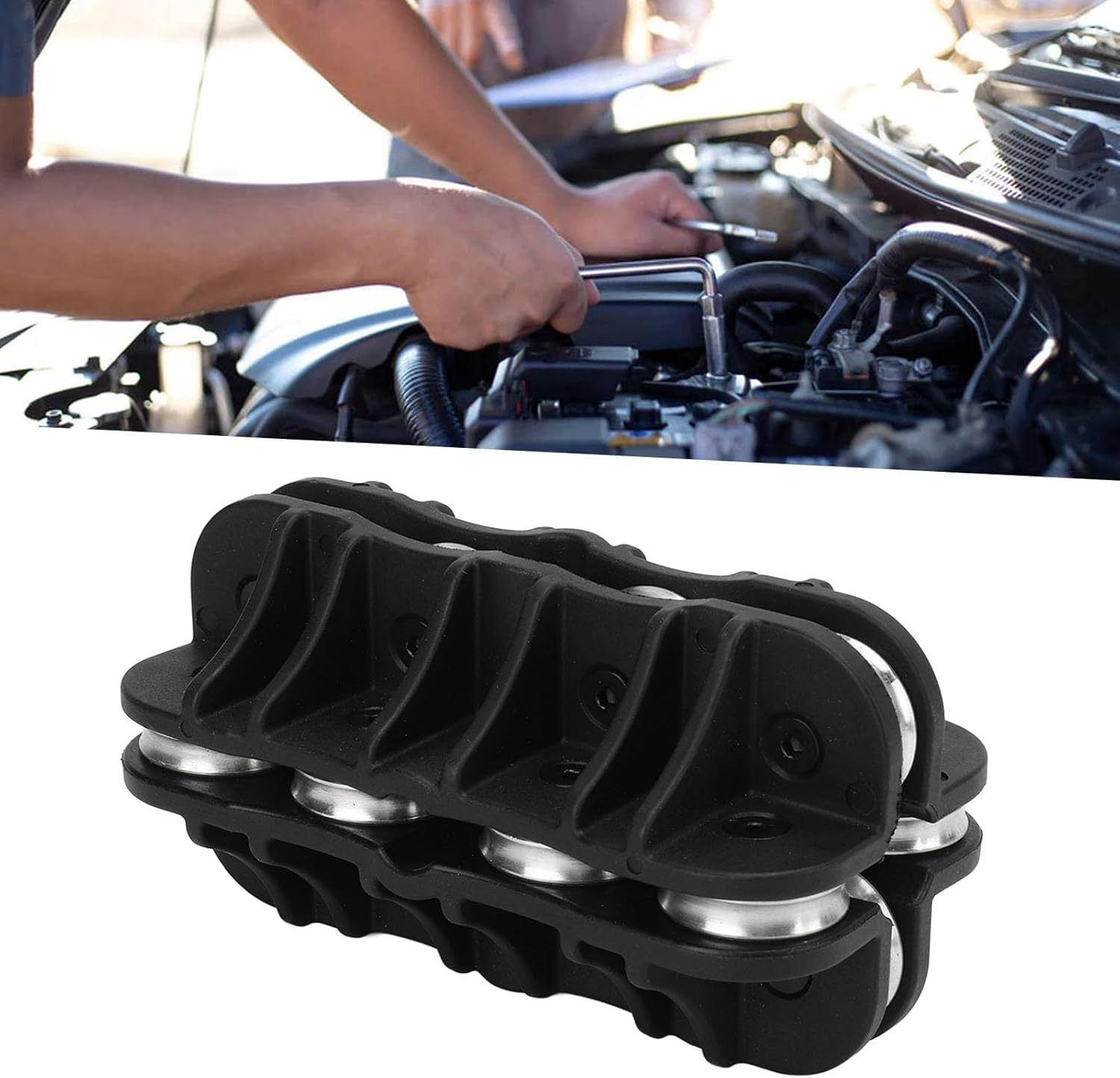 MUNEFE Handheld Tube Straightener, Portable Tube Straightening Tools, Metal Grip Tube Straightening Tool for Brake Fuel Systems Lines