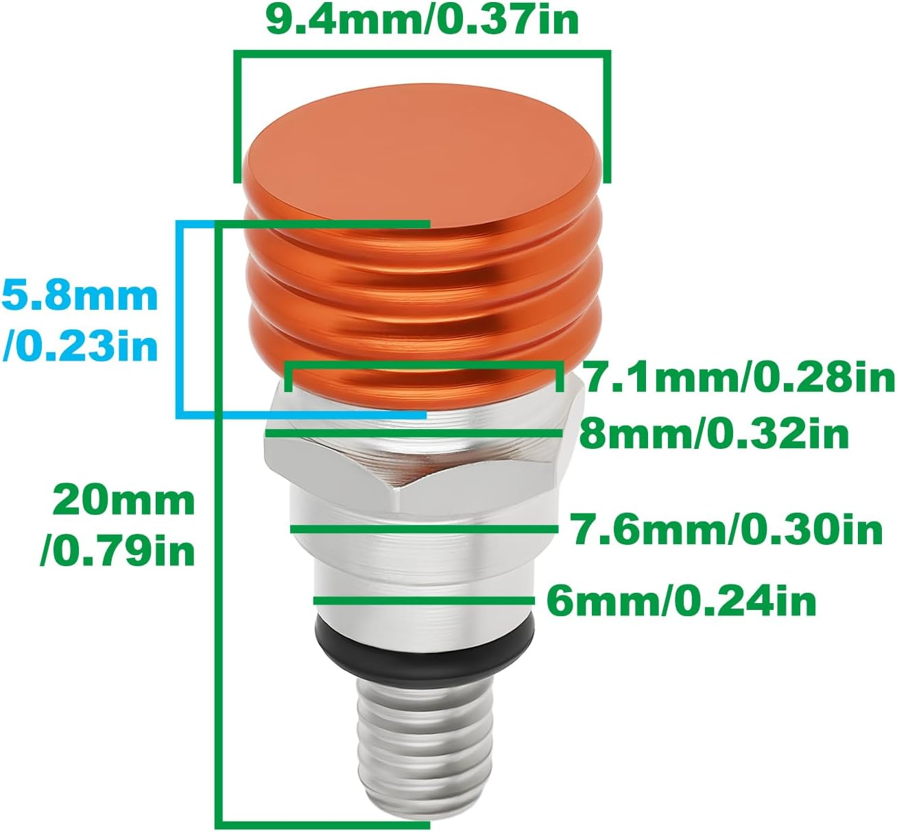 Emsea 4Pcs M4X0.7Mm Fork Air Bleeder Valves Compatible with KTM XC EXC EXCF XCW SX SXF MXC image number 5