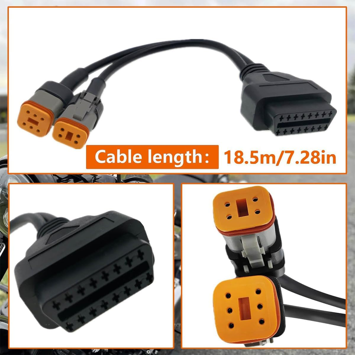 4 Pin 6Pin Obd2 Motorcycle Cable Diagnostic Scanner Adapter 4Pin 6Pin 2 in 1 Motorcycle Cable Fit for Harley Davidson Motorbike 4Pin+6Pin Motorad Connector