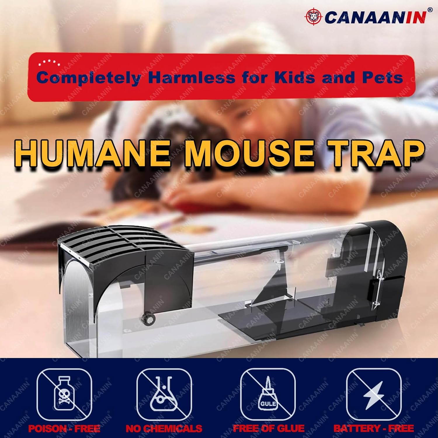 Mouse Trap Humane Cage Rat Trap for Indoor and Outdoor, Large Rodent Animal Mice Vole Chipmunk Hamsters Live Cage, Catch and Release (Black 1 Pack) image number 6