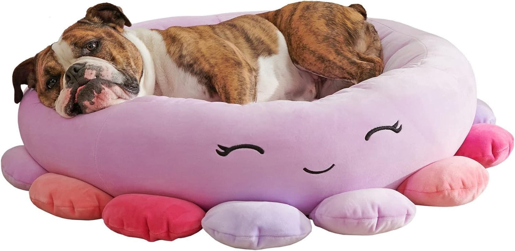 Squishmallows 24-Inch Beula Octopus Pet Bed - Medium Ultrasoft Official Squishmallows Plush Pet Bed image number 3