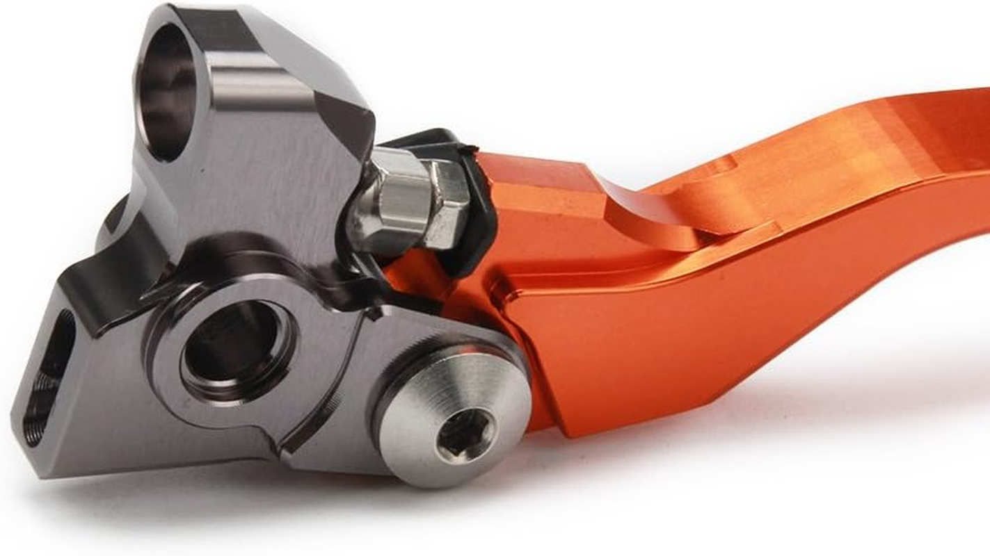 Anxin Motorcycle Brake Clutch Lever Foldable Levers Set CNC for 125 150 250 300 350 450 500 SX XC EXC SXF XCW XCF XCFW EXCF TPI Dirt Bike Orange image number 2