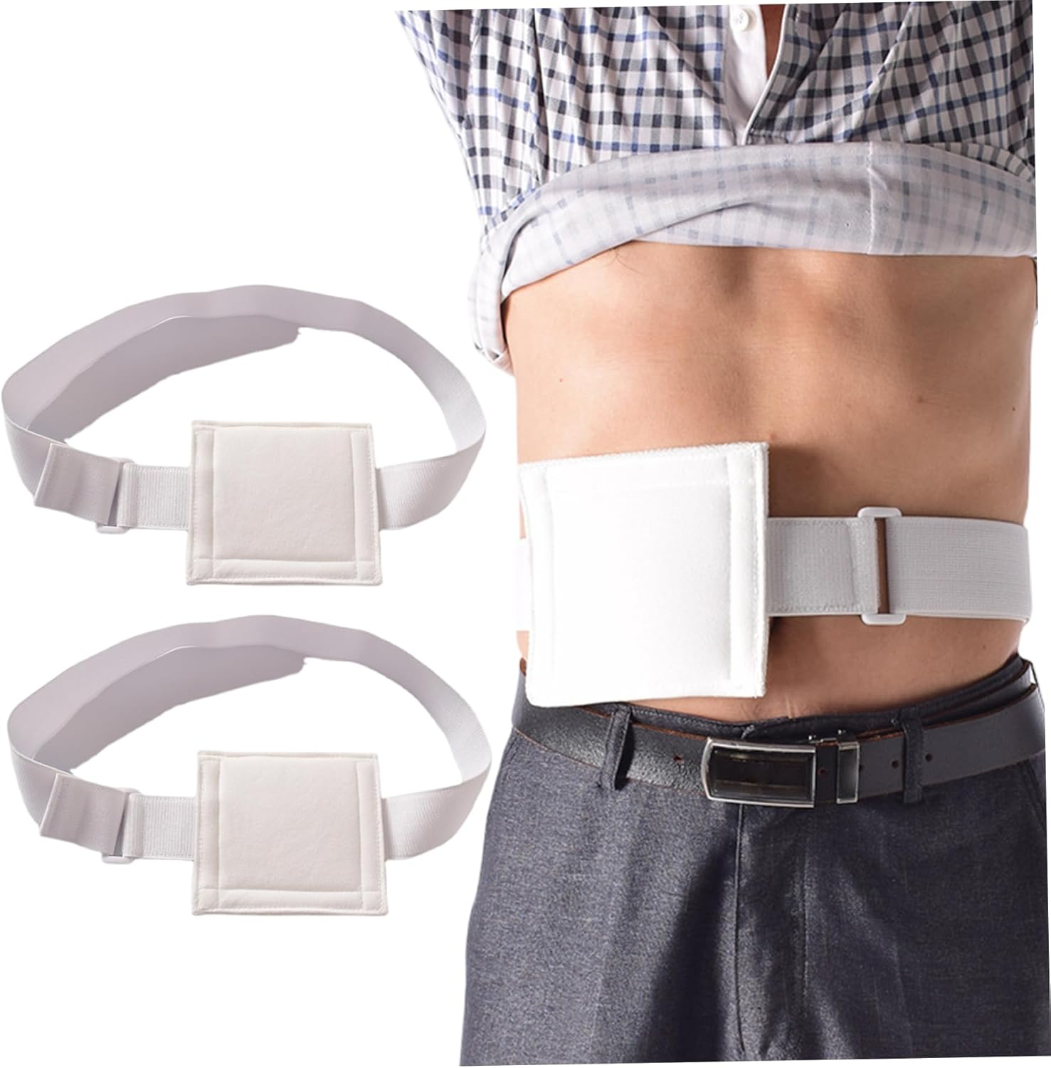 Feeding Tube Belt, Adjustable Soft Comfortable Feeding Tube Holder for Peritoneal Dialysis Accessories 2Pcs Peritoneal Dialysis Belt, Peg Holder, Pd Catheter-