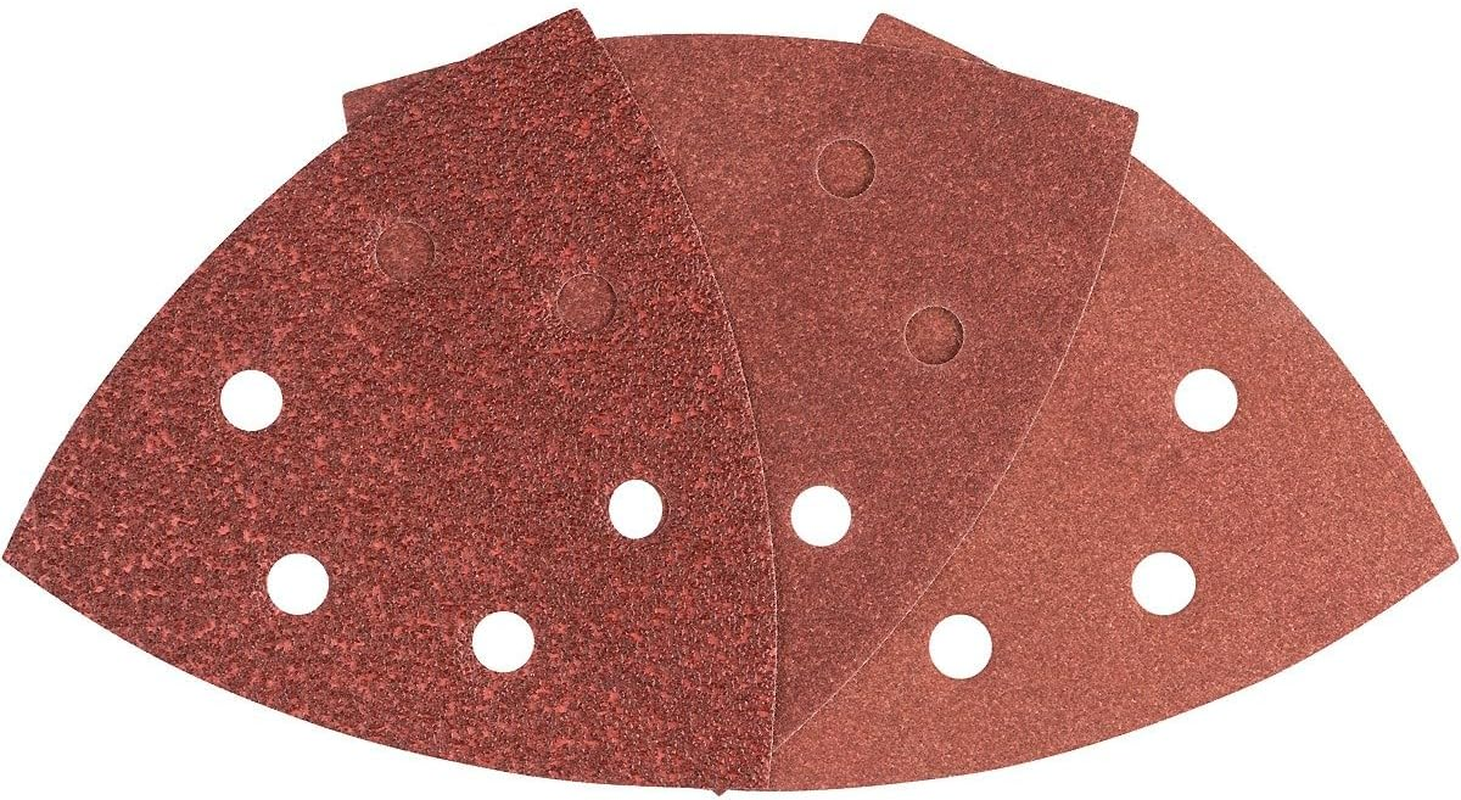 Bosch Accessories 25-Piece Sanding Sheet Set (93Mm, 6 Holes, Grit 60/120/180, Accessories for Delta Sanders) image number 3