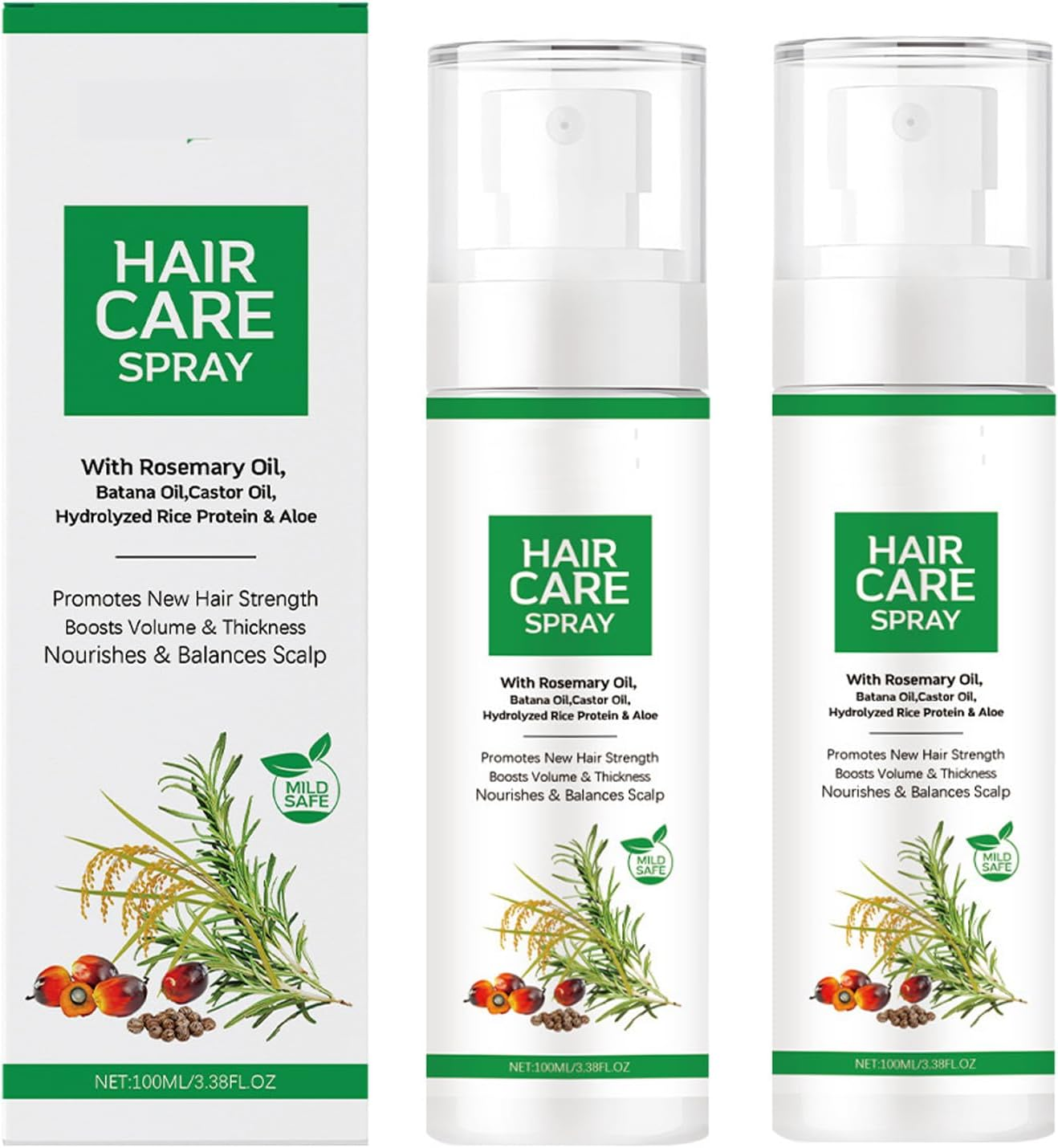 Scalp Serum-100Ml Hair Growth Serum Spray with Rosemary and Castor Oil，Hair Serum for Hair Growth for Men & Women (2 PCS) image number 5