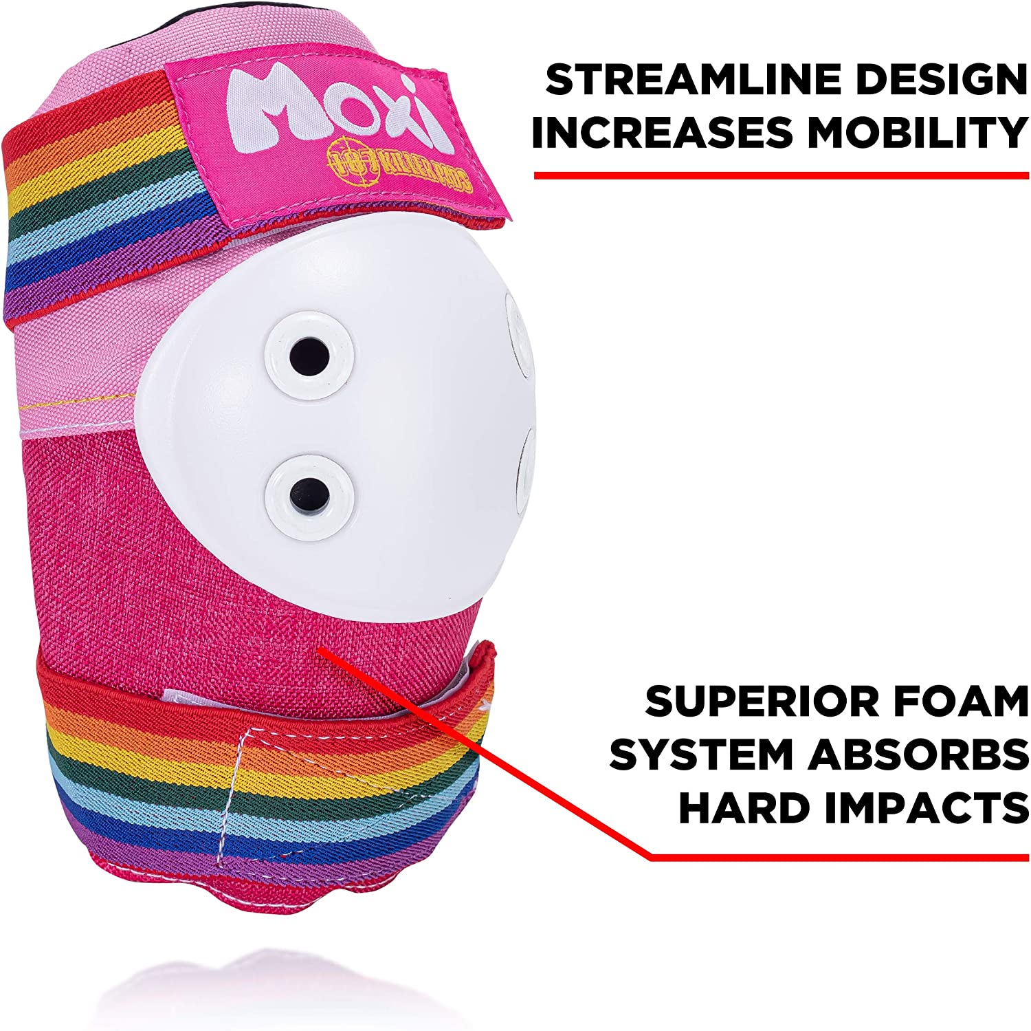 187 Killer Pads Moxi Skate Knee Pads, Elbow Pads, and Wrist Guards, Six Piece Pad Set image number 1