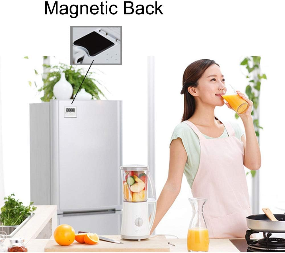 INRIGOROUS Kitchen Timer, Digital Kitchen Timer Magnetic Countdown Stopwatch Timer with Loud Alarm, Big Digit, Back Stand, Hanging Hole for Cooking, Shower, Bathroom, Kids, Classroom image number 3