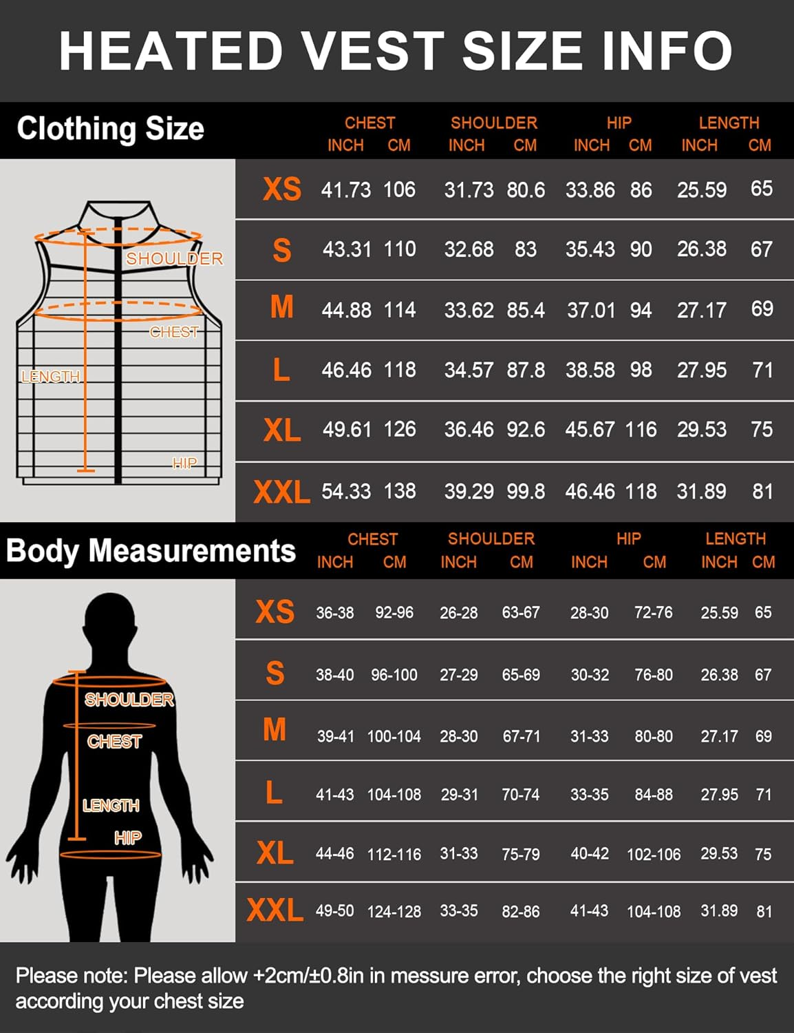 Heated Vest without Battery Pack with 9 Heating Elements,Heated Body Warmer, Electric USB Rechargeable Winter Thermal Vest for Outdoor Riding Camping Hiking image number 3