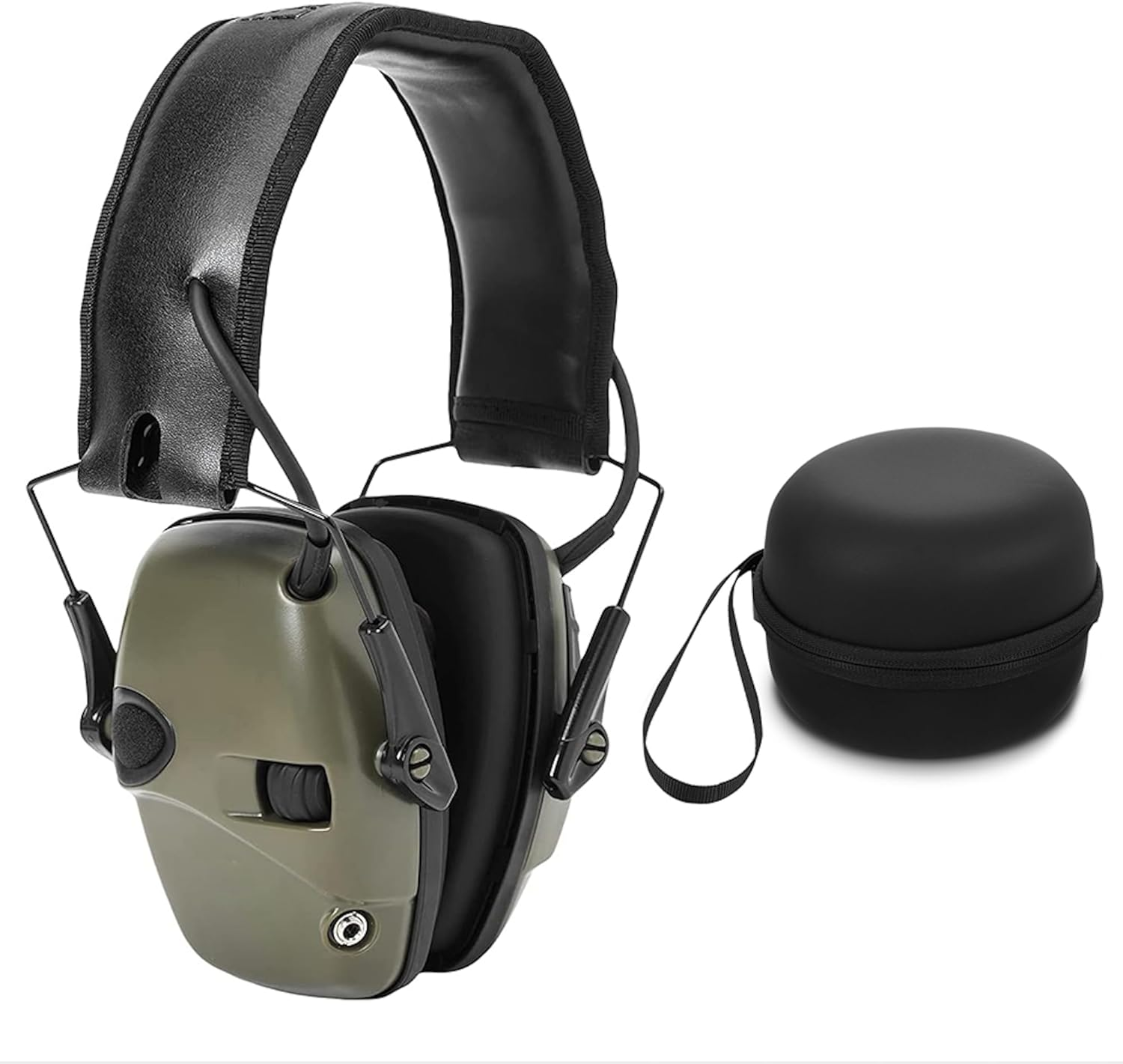 Electronic Shooting Ear Protection with 4X Sound Amplification, Noise Reduction Earmuffs for Gun Range plus Free Case