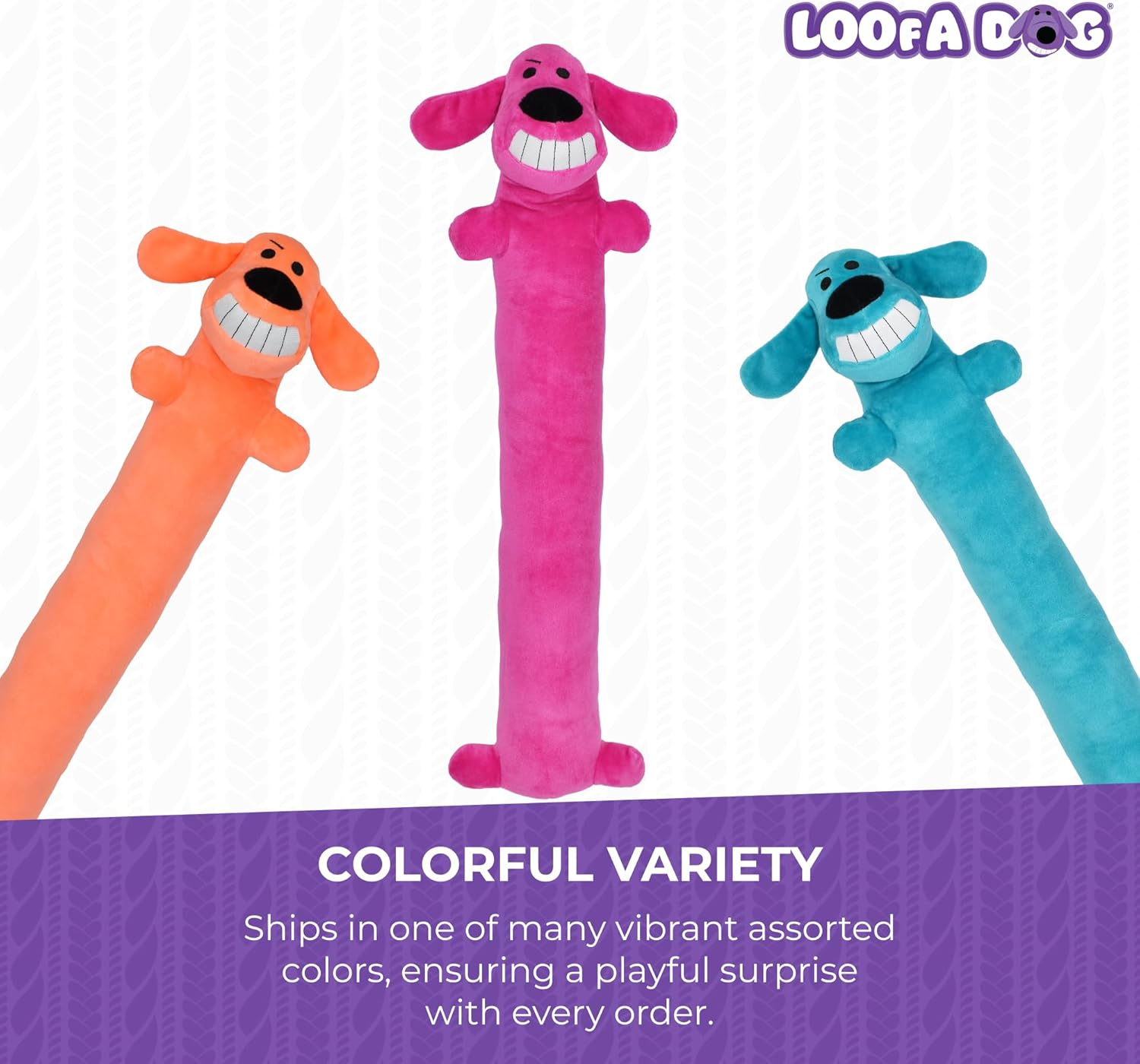 Multipet'S Original Loofa Jumbo Dog Toy in Assorted Colors, 24-Inch image number 4