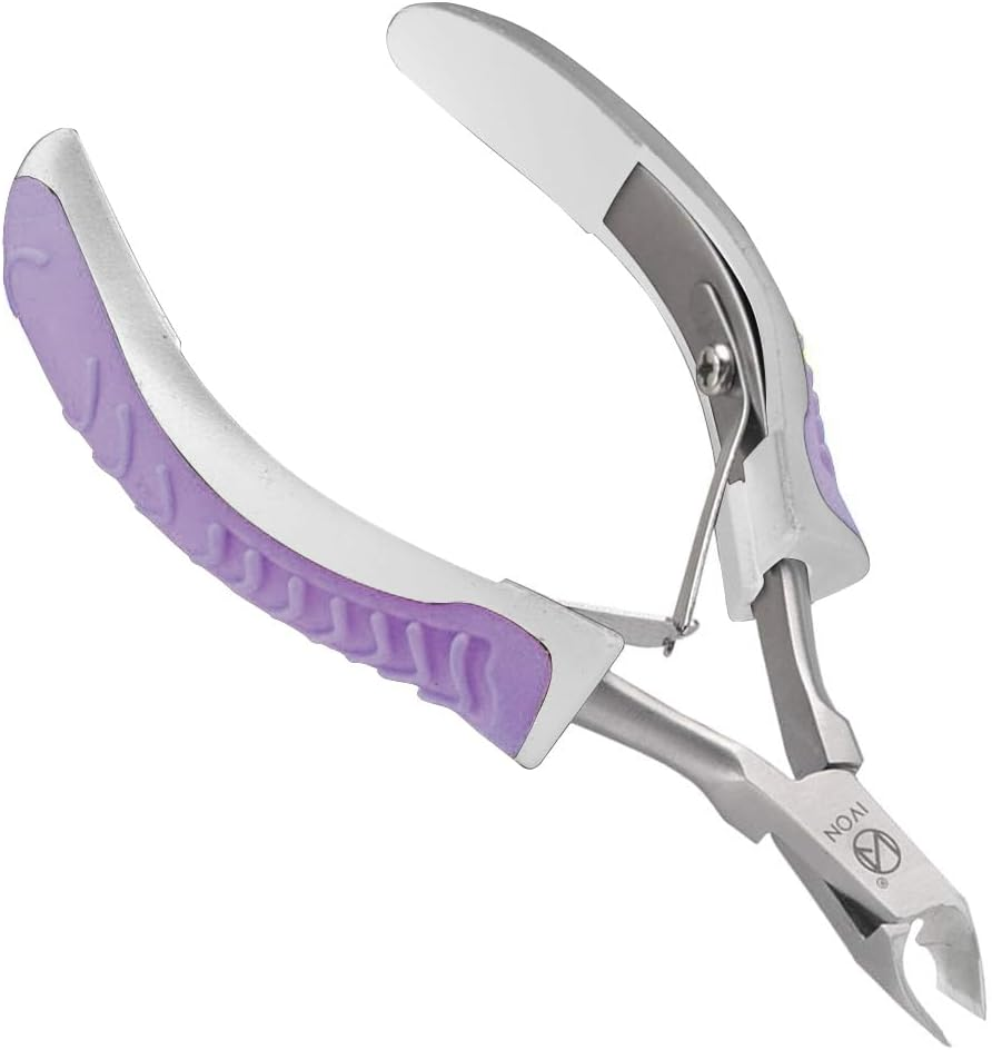 IVON Cuticle Trimmer, Professional Non-Slip Cuticle Nipper Stainless Steel Cutter