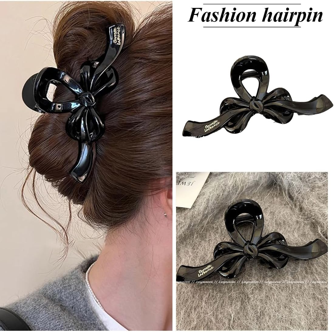 JYNVO Bow Sticker Hair Clip Multicoloured image number 4