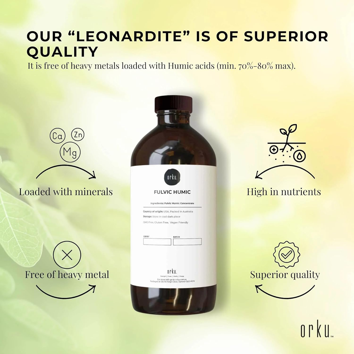 500Ml Fulvic Humic Concentrate Liquid FHC