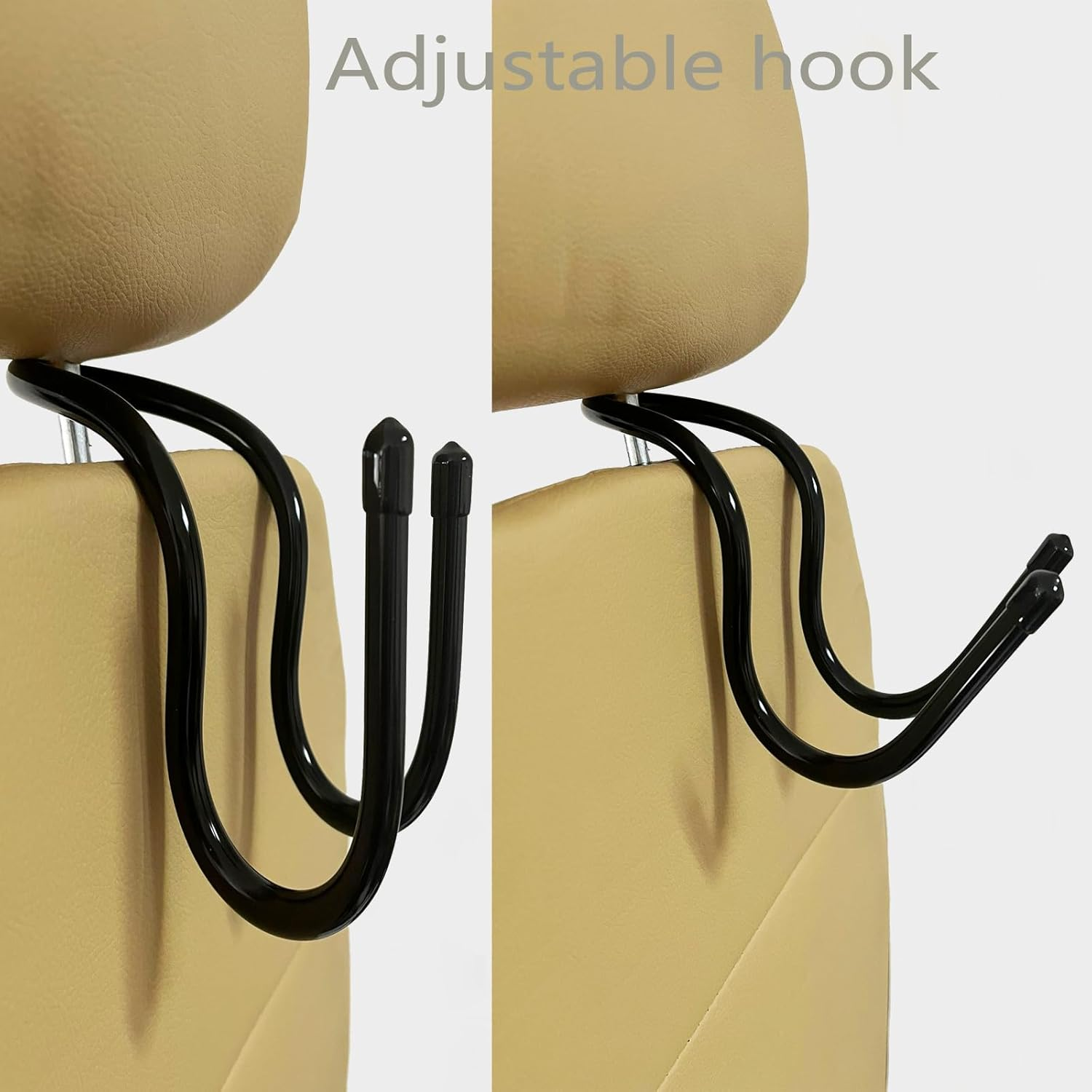 Pmsanzay Flexible Car Seat Headrest Hook, Universal Headrest Storage Hanger for Purse Bags Coat Cowboy Hat Umbrella, Easy to Shape - Many Uses in a Car or Truck, Flexible and Sturdy - No Scratches image number 1