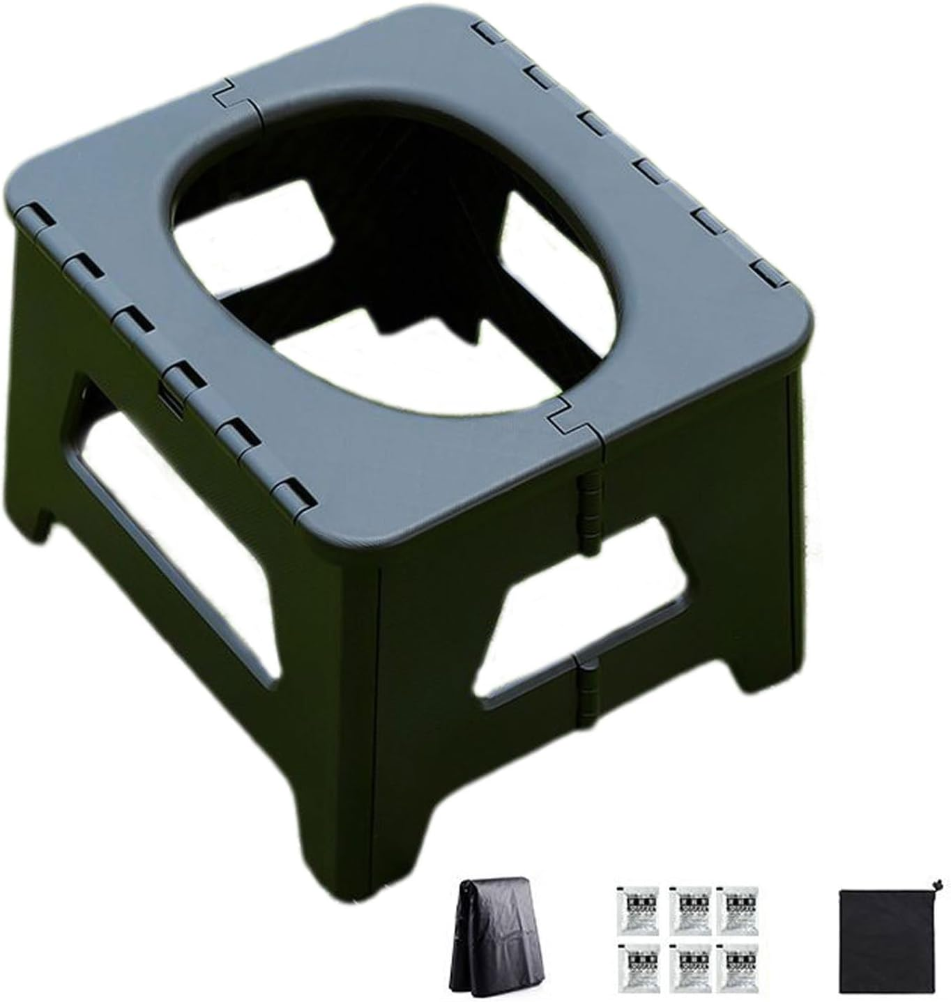 Camping Toilet - Toilet Camping,Foldable Seat Stool Privacy Accessories for Backpacking Hiking Tent RV Travel Car Boat