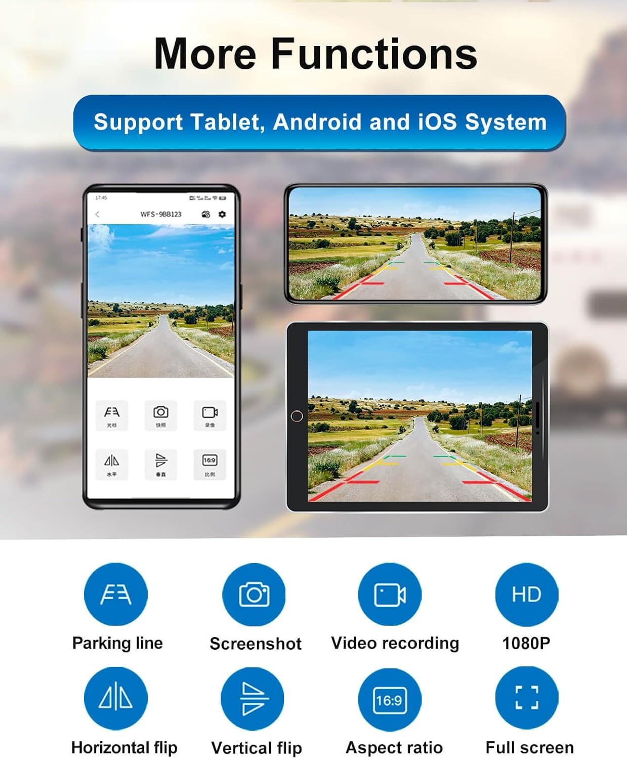STONVUE 1080P Solar Wireless Reversing Camera, Magnetic Wifi Rear View Camera with Night Vision, 365-Day Standby, IP66 Waterproof, Rechargeable Battery for Trailer, RV, Truck Car for Phone Pad Android image number 4