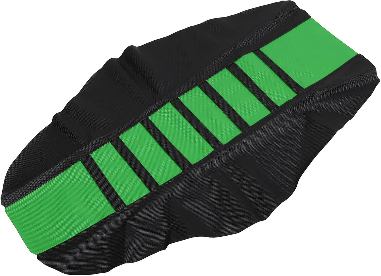 X AUTOHAUX Universal Motorcycle Pit Dirt Bike Faux Leather Soft Seat Cover anti Slip Seat Cushion Green Black image number 4