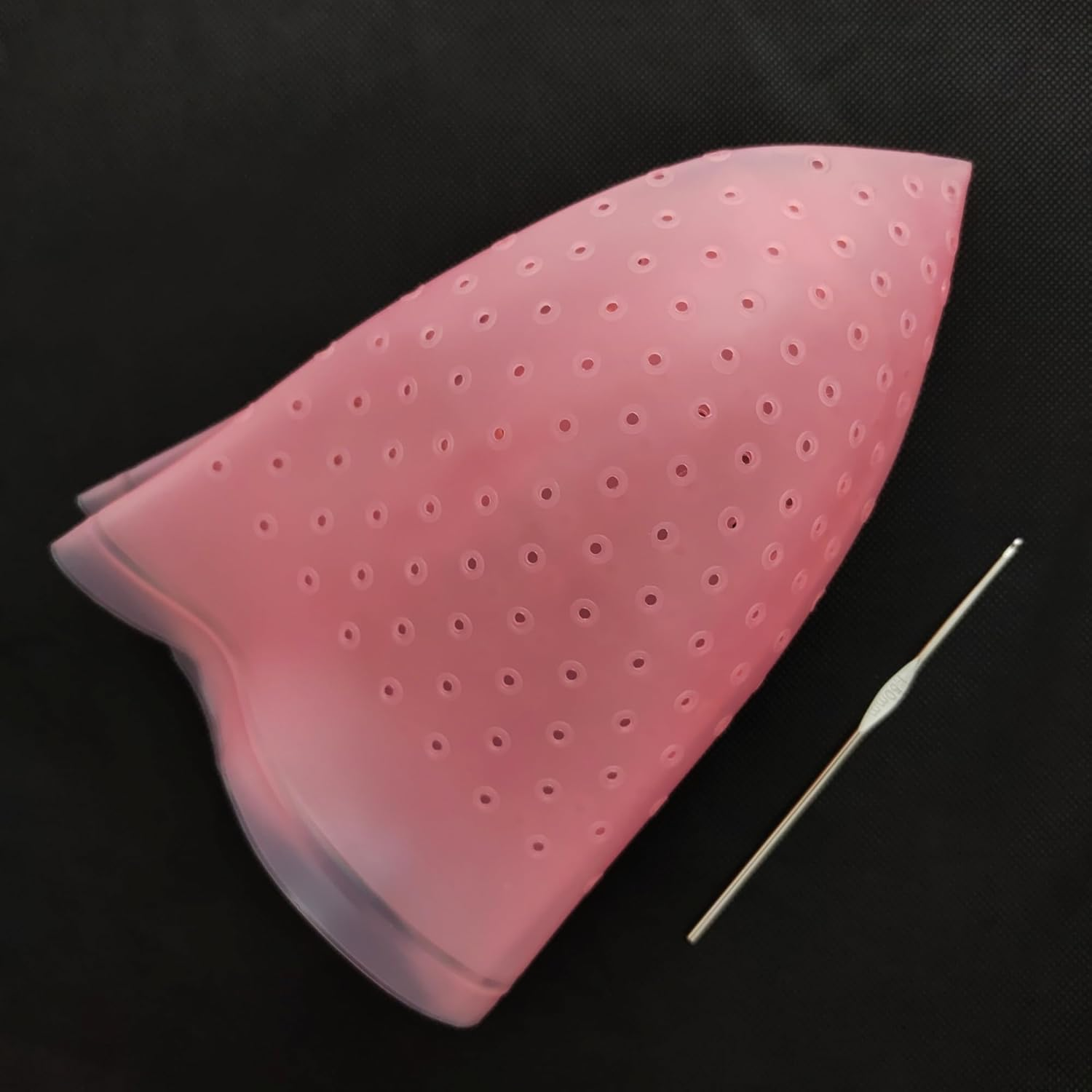 Pre Punched Holes Silicone Highlighting Cap Hair Color Kit Professional Reusable Highlighting Cap with Hook Brushes Set Salon Hairdressing Dyeing Staining Tools for Women Men